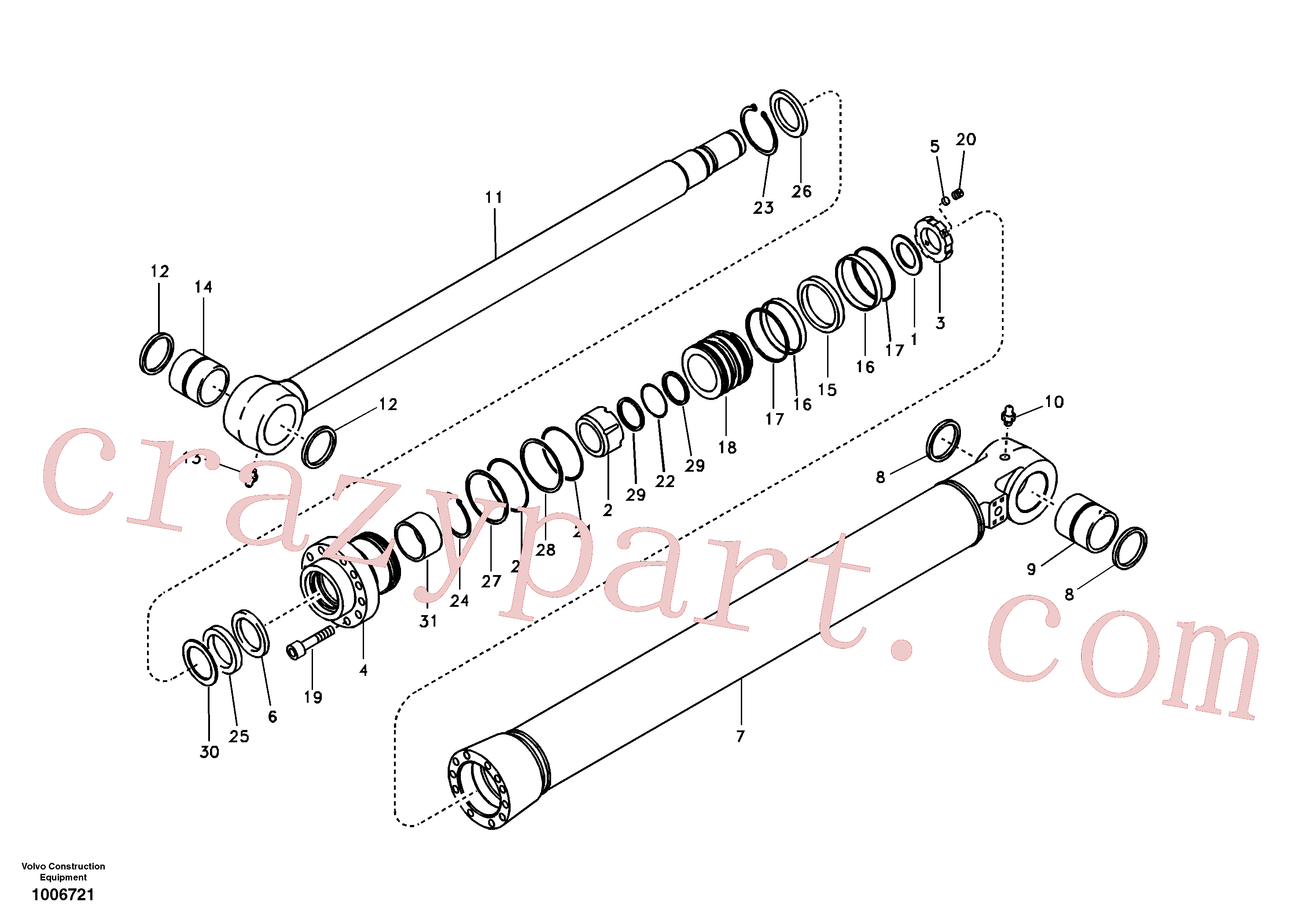 VOE14563892 for Volvo Bucket cylinder(1006721 assembly)
