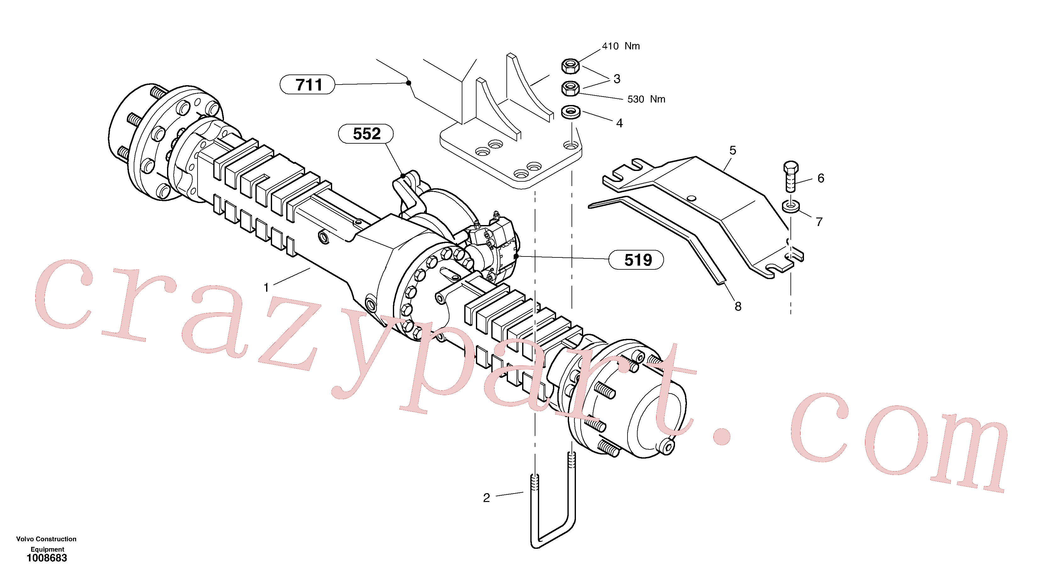 ZM7098750 for Volvo Assembly - front axle(1008683 assembly)