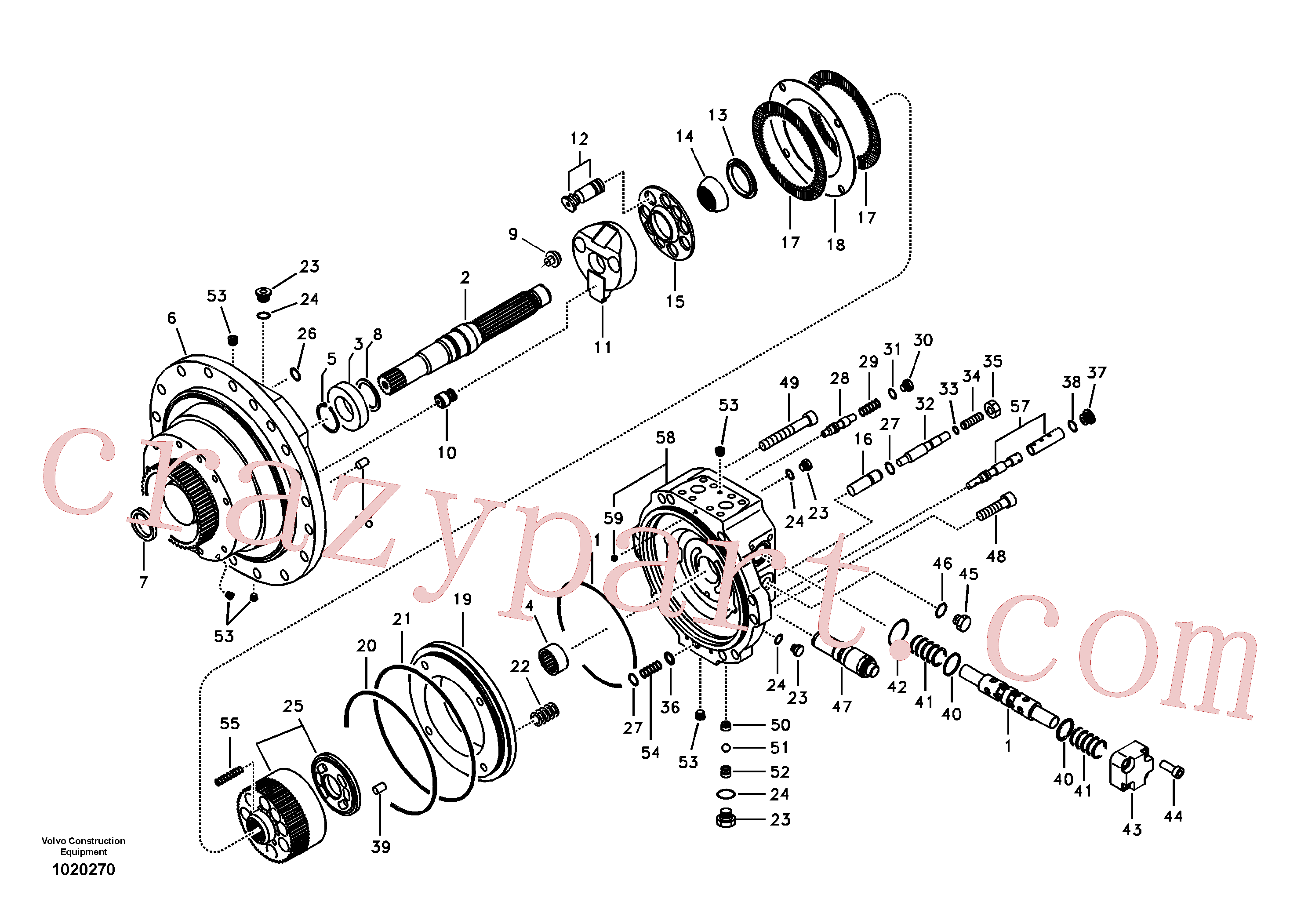 SA7242-10590 for Volvo Travel motor(1020270 assembly)