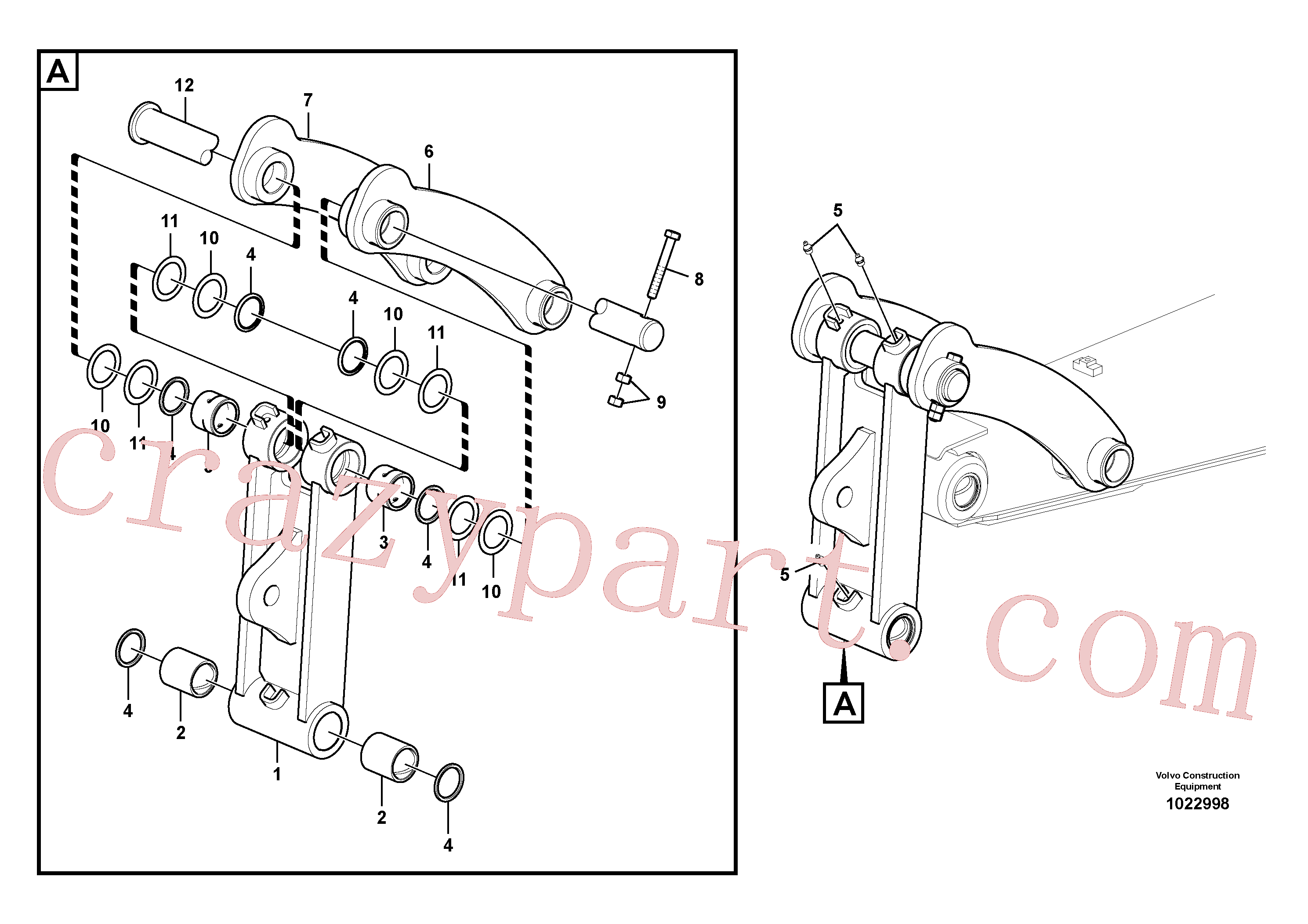 VOE14568021 for Volvo Links to connecting rod(1022998 assembly)