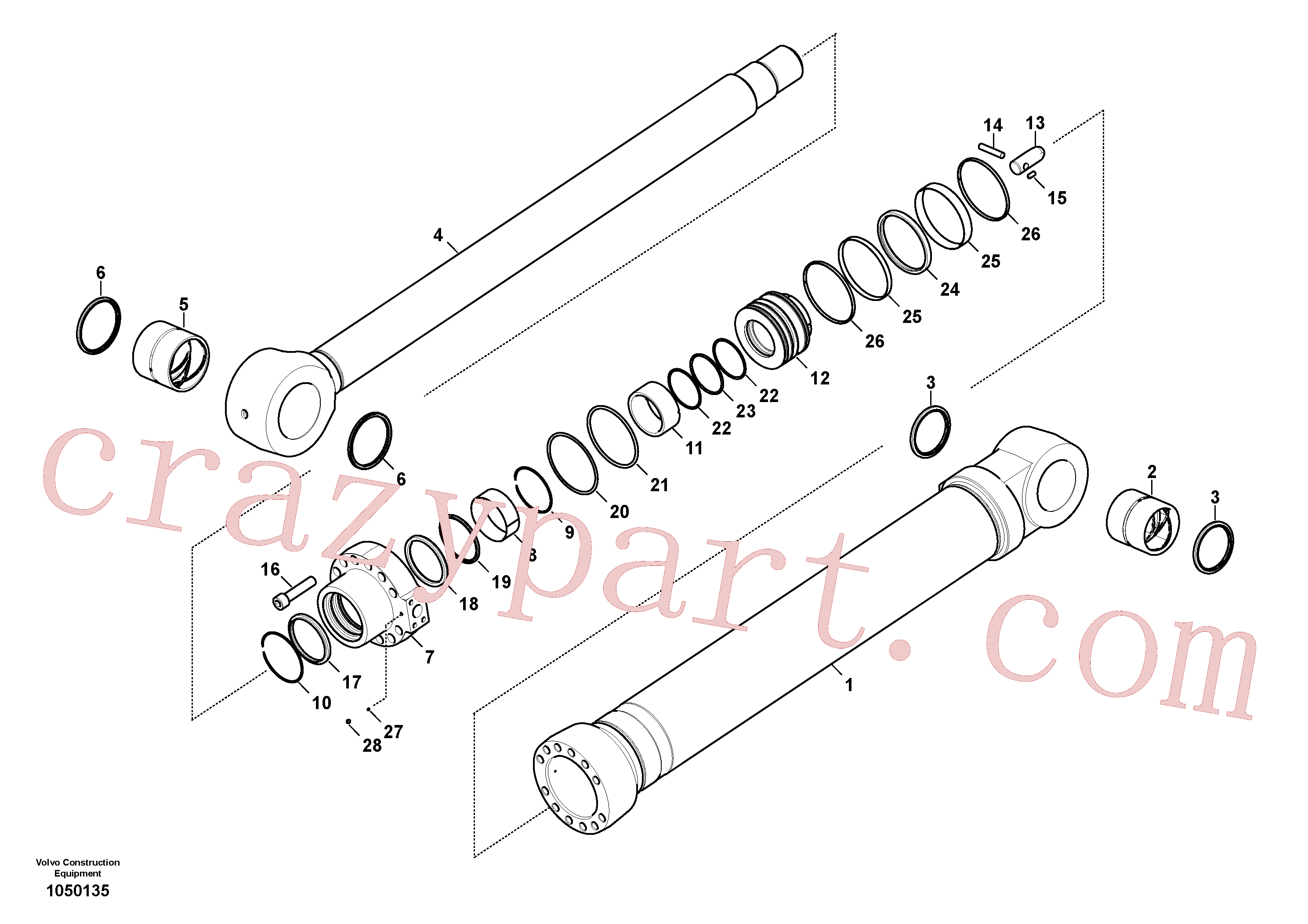 VOE14884992 for Volvo Bucket cylinder(1050135 assembly)
