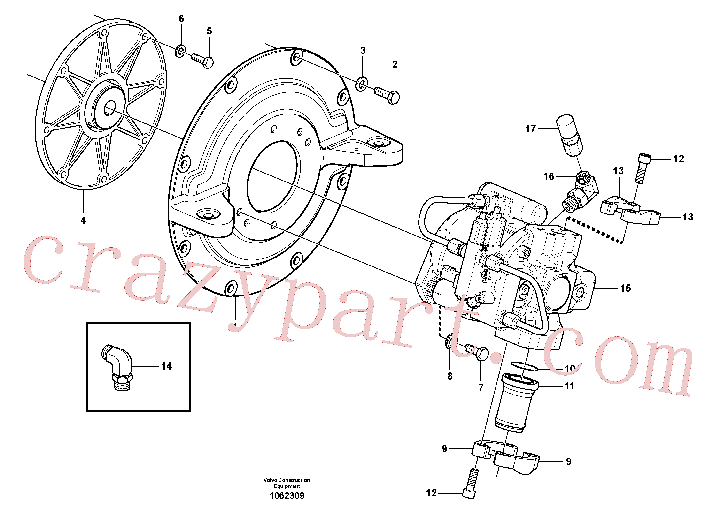 PJ4770059 for Volvo Engine coupling / hydraulic pump(1062309 assembly)