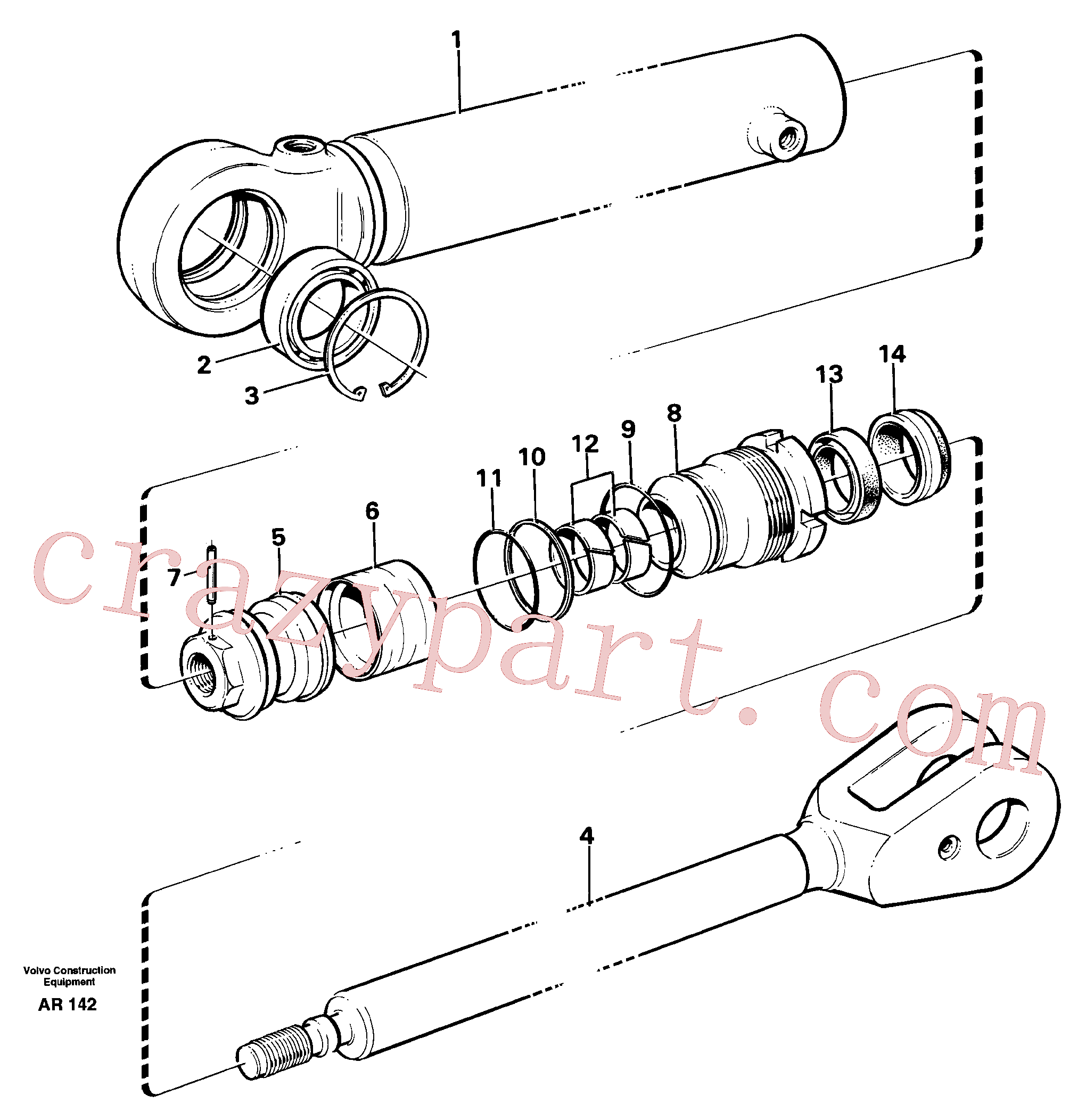 CH18340 for Volvo Hydraulic cylinder(AR142 assembly)