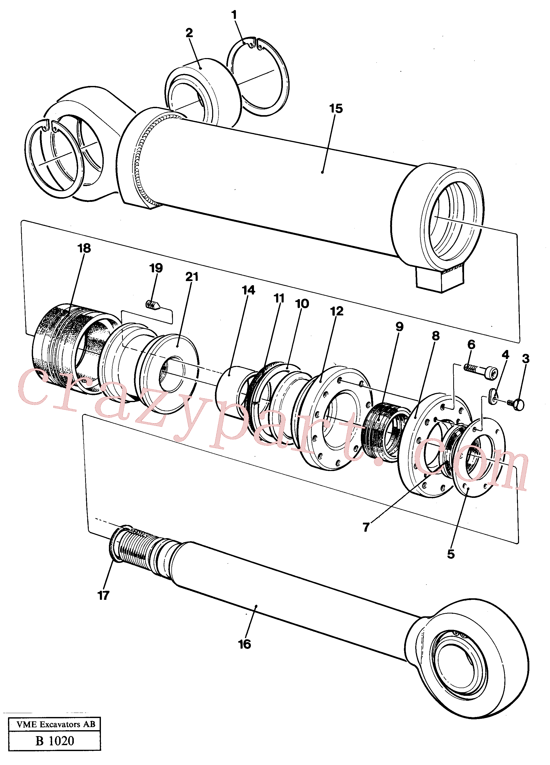 VOE14231022 for Volvo Dozer blade cylinder(B1020 assembly)