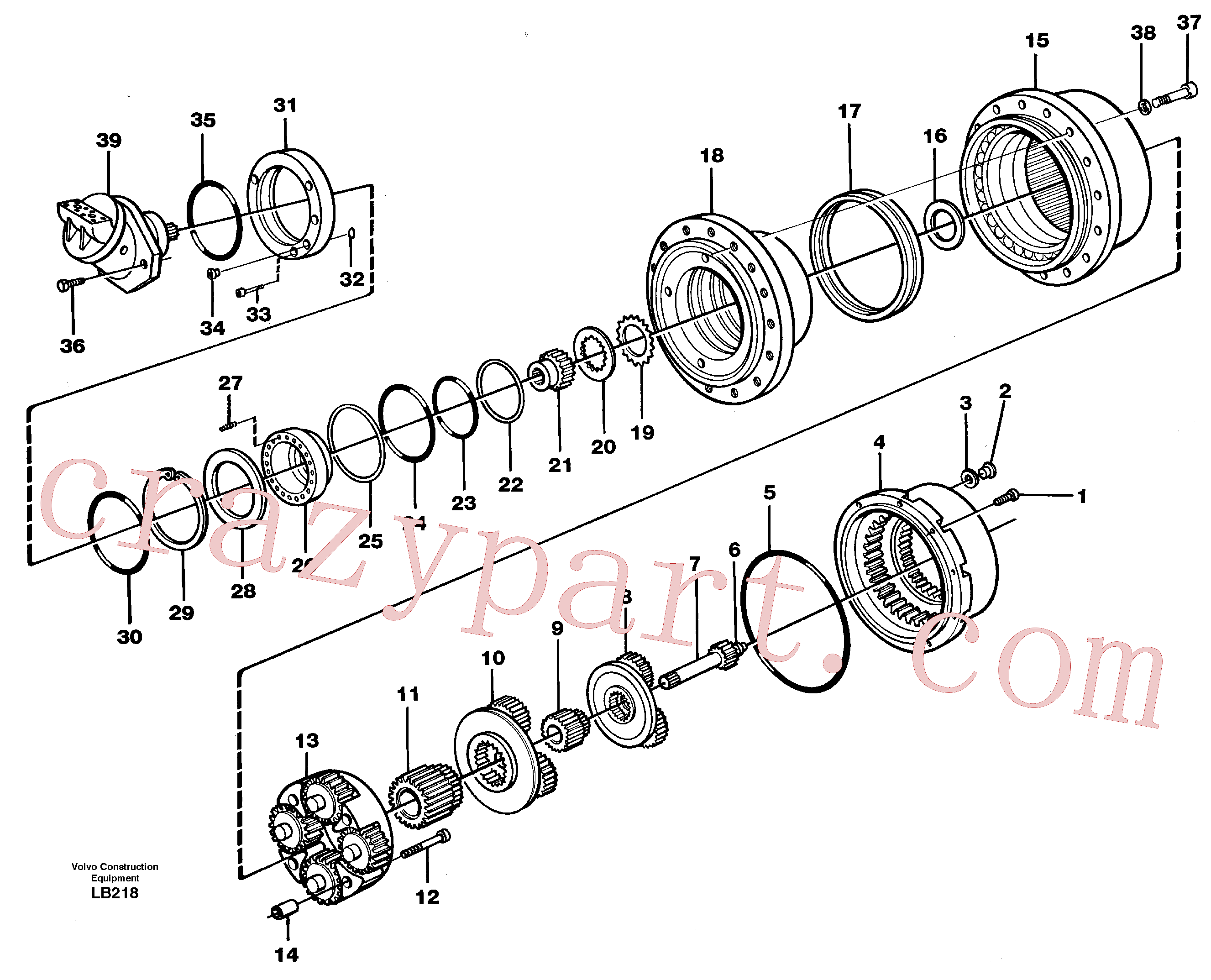 VOE15175856 for Volvo Planetary gear, travel(LB218 assembly)