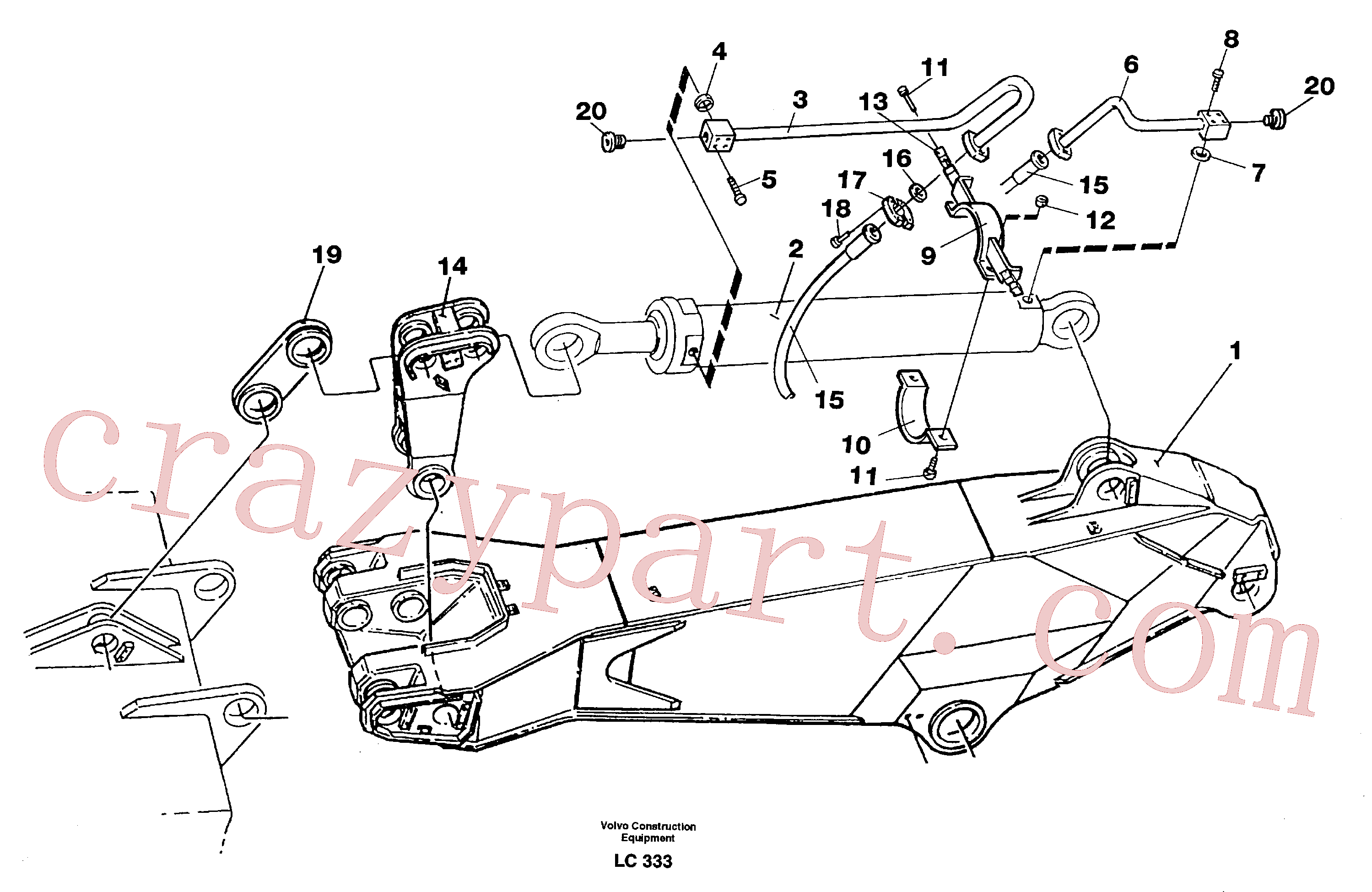 VOE14265294 for Volvo Hydraulic system, dipper arm M.e. 2,75m(LC333 assembly)