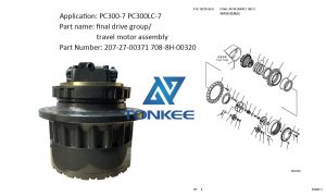final drive assy 207-27-00371 708-8H-00320 suitable for excavator PC300-7 PC300LC-7