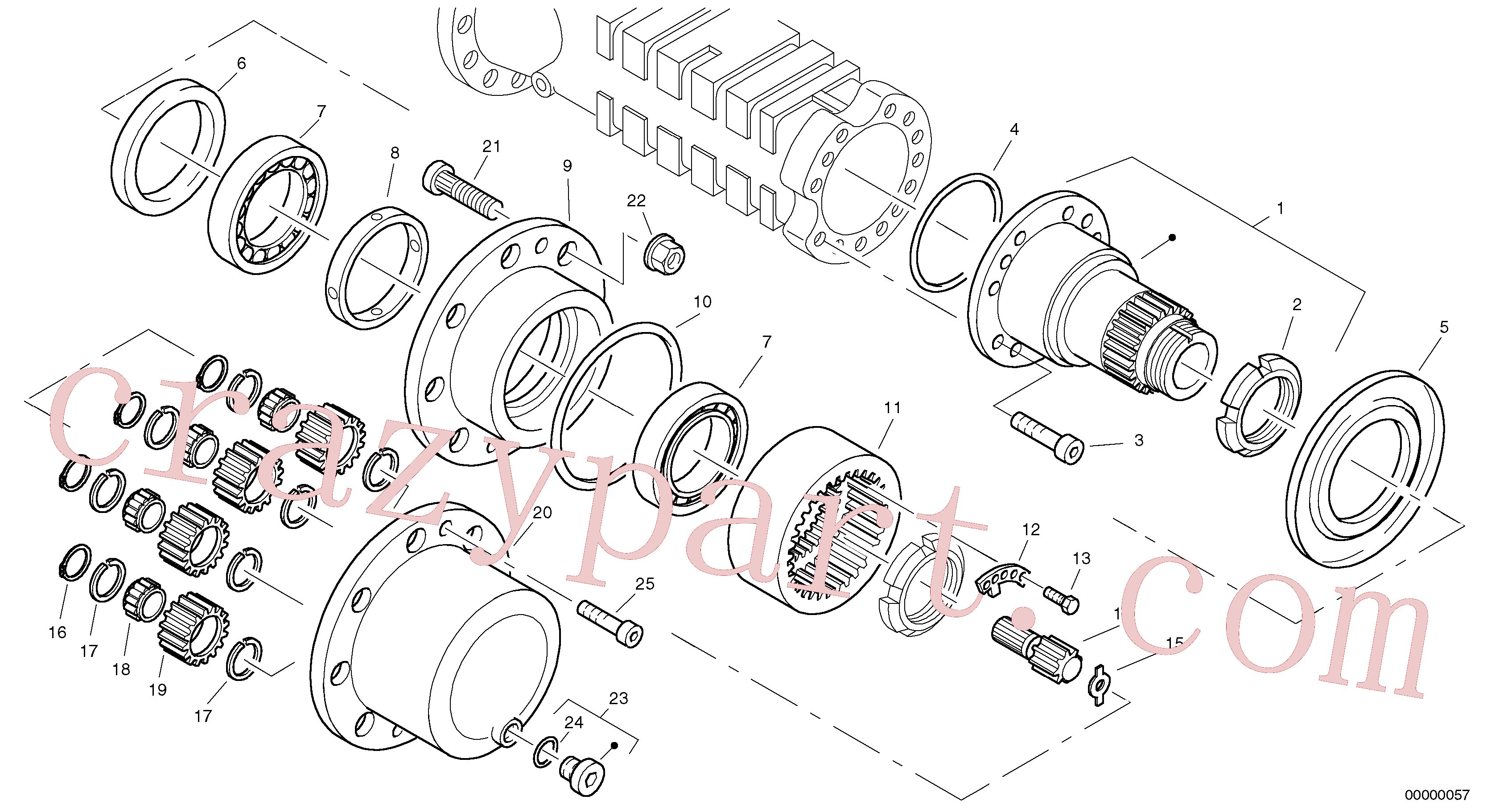 ZM5227733 for Volvo Final drive - portal-front axle(00000057 assembly)