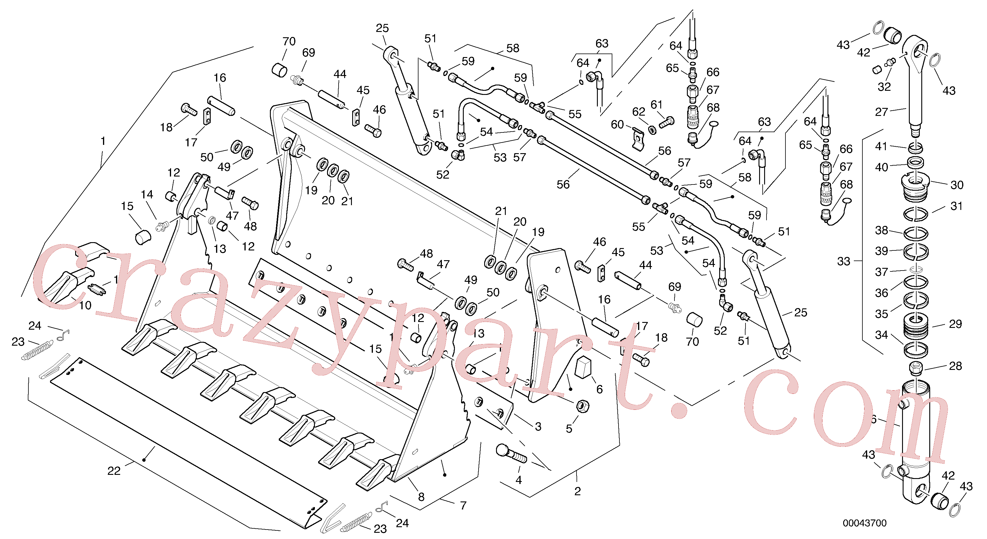 ZM4383338 for Volvo Combined bucket - Tpv(00043700 assembly)