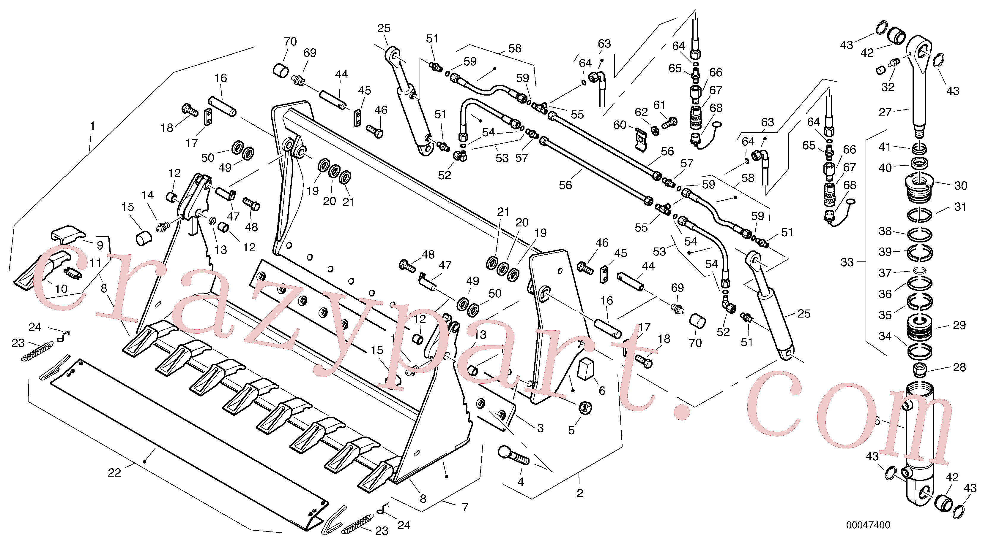 ZM4383338 for Volvo Combined bucket - TPV(00047400 assembly)