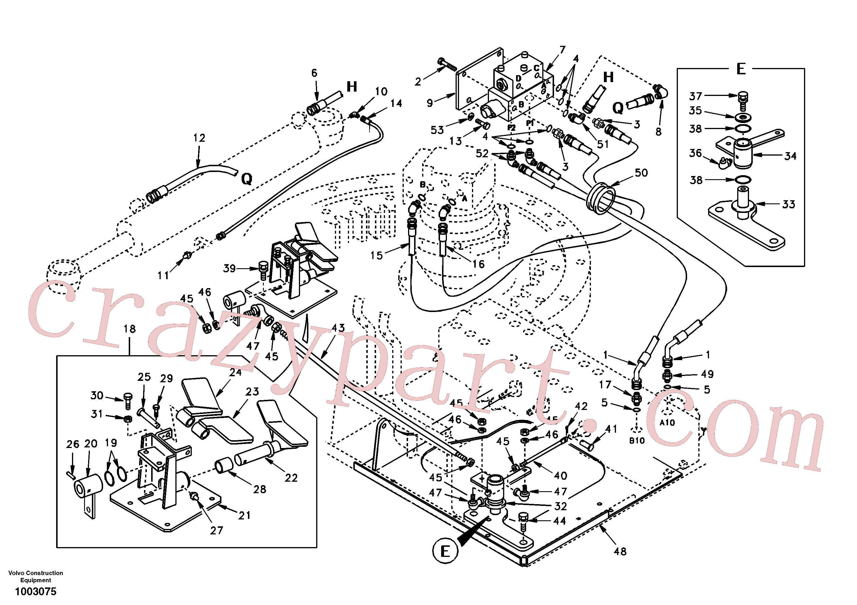 SA9453-03723 for Volvo Boom swing system(1003075 assembly)