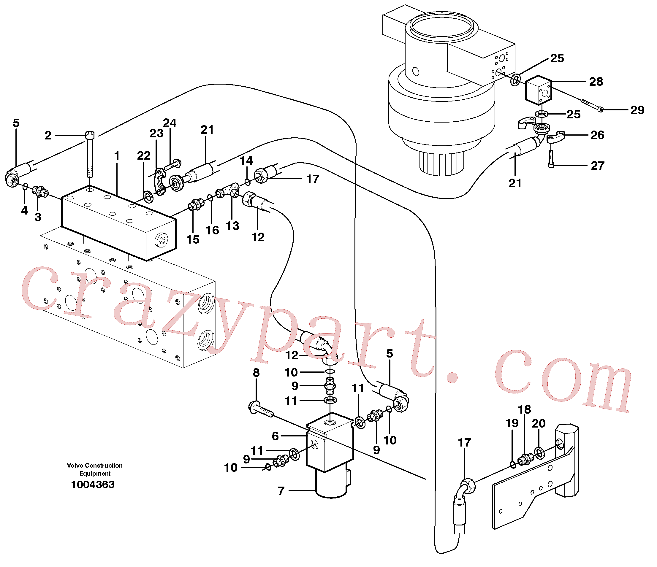 VOE14373061 for Volvo Hydraulic system, Float position valve(1004363 assembly)