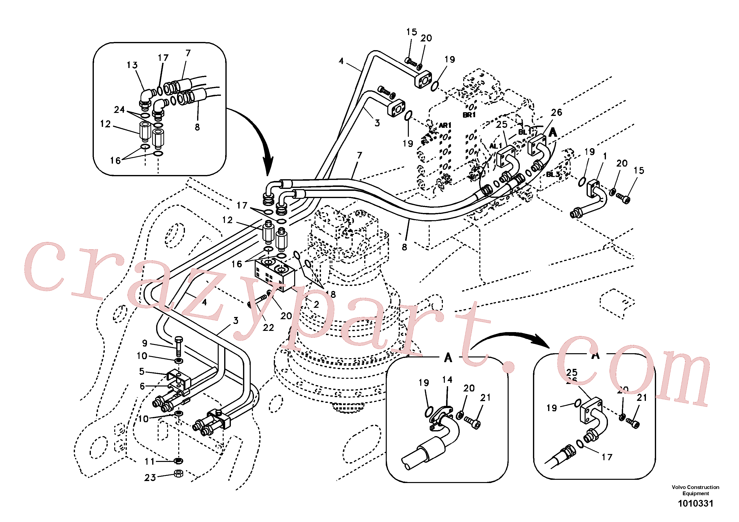 Volvo VOE14880176 Hose assembly aftermarket part for sale