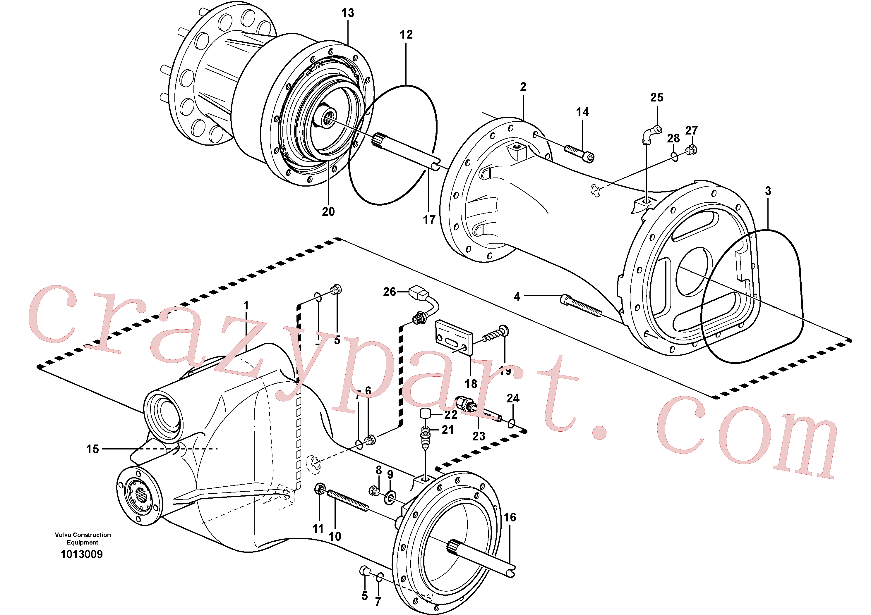 ZM7099511 for Volvo Planet shaft, rear(1013009 assembly)