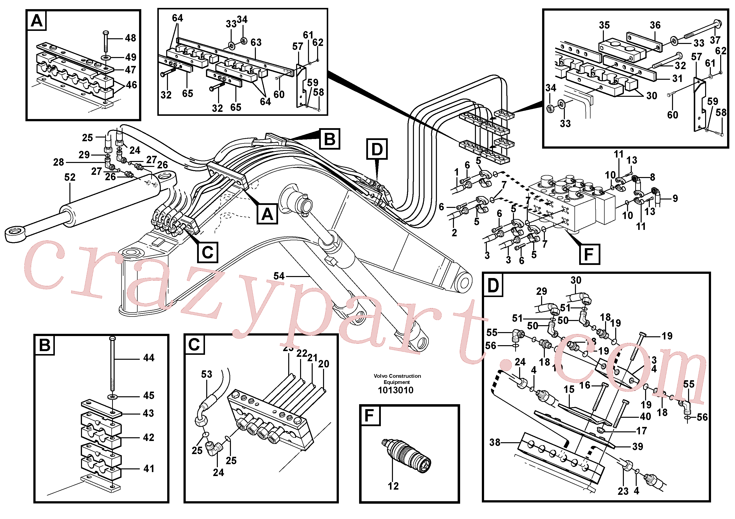 VOE14372124 for Volvo Hydr. equipm. on boom, rear, offset(1013010 assembly)