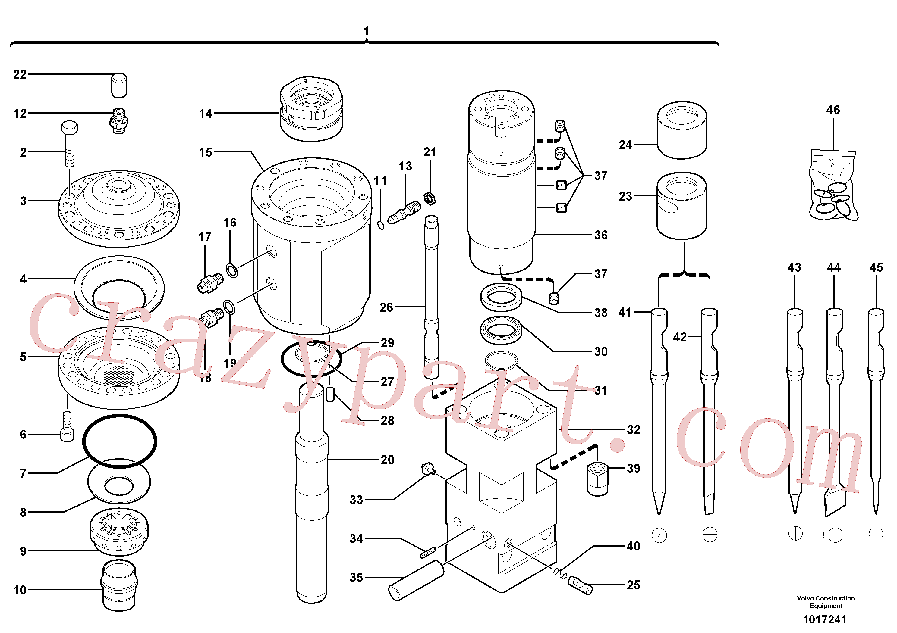 VOE11800001 for Volvo Hammer(1017241 assembly)
