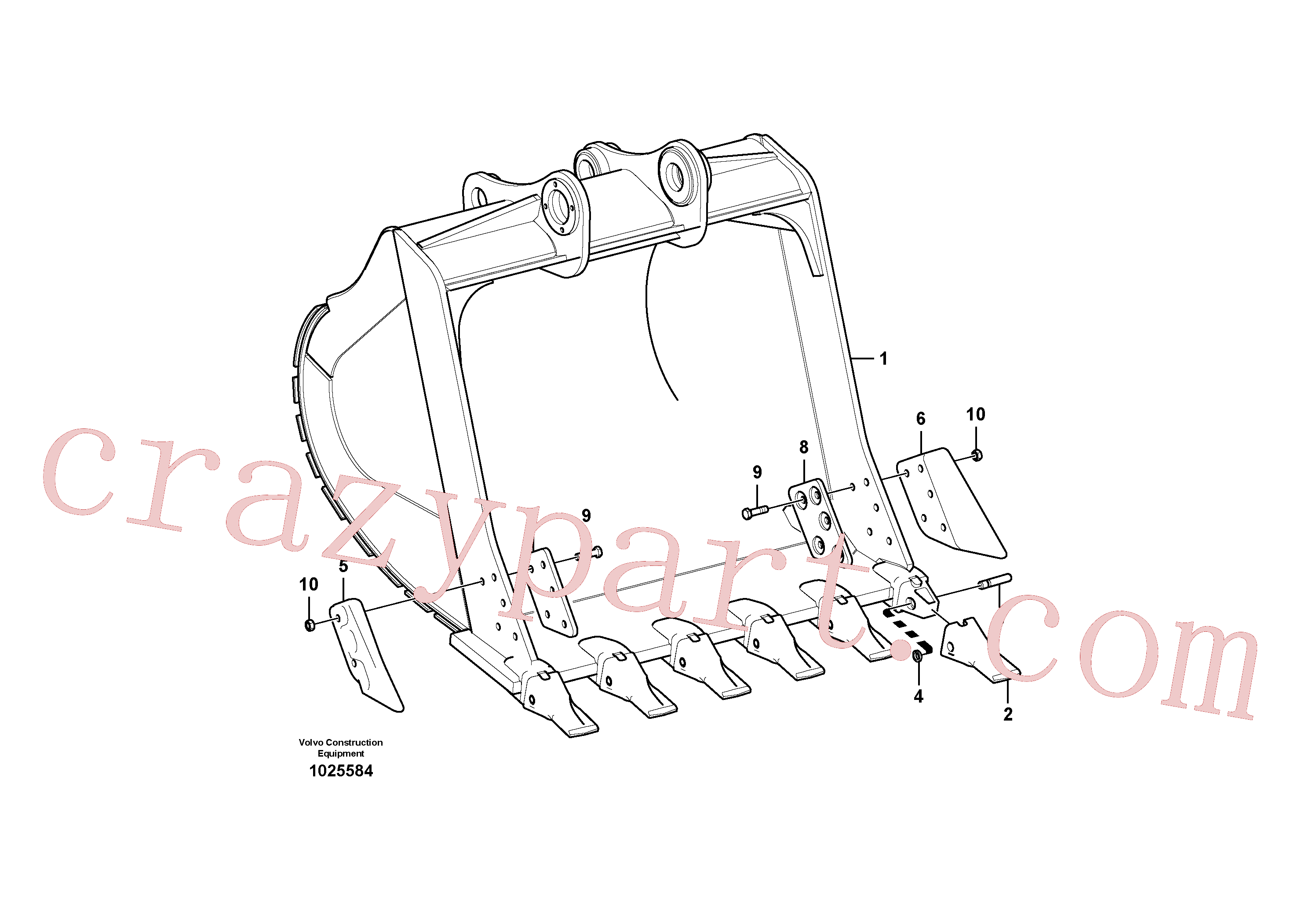 SA1071-00650 for Volvo Bucket(1025584 assembly)