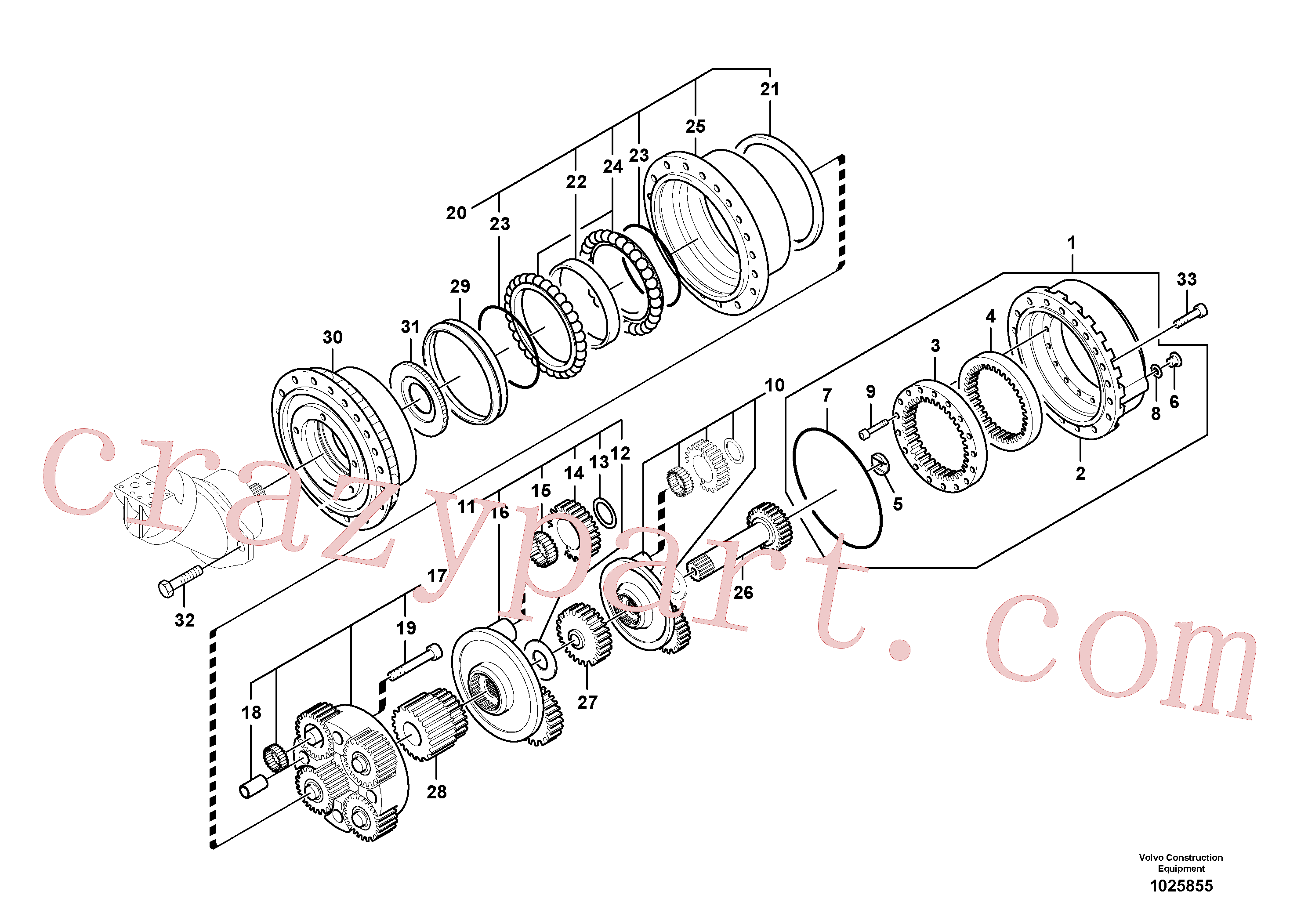 SA8230-22080 for Volvo Travel gearbox(1025855 assembly)
