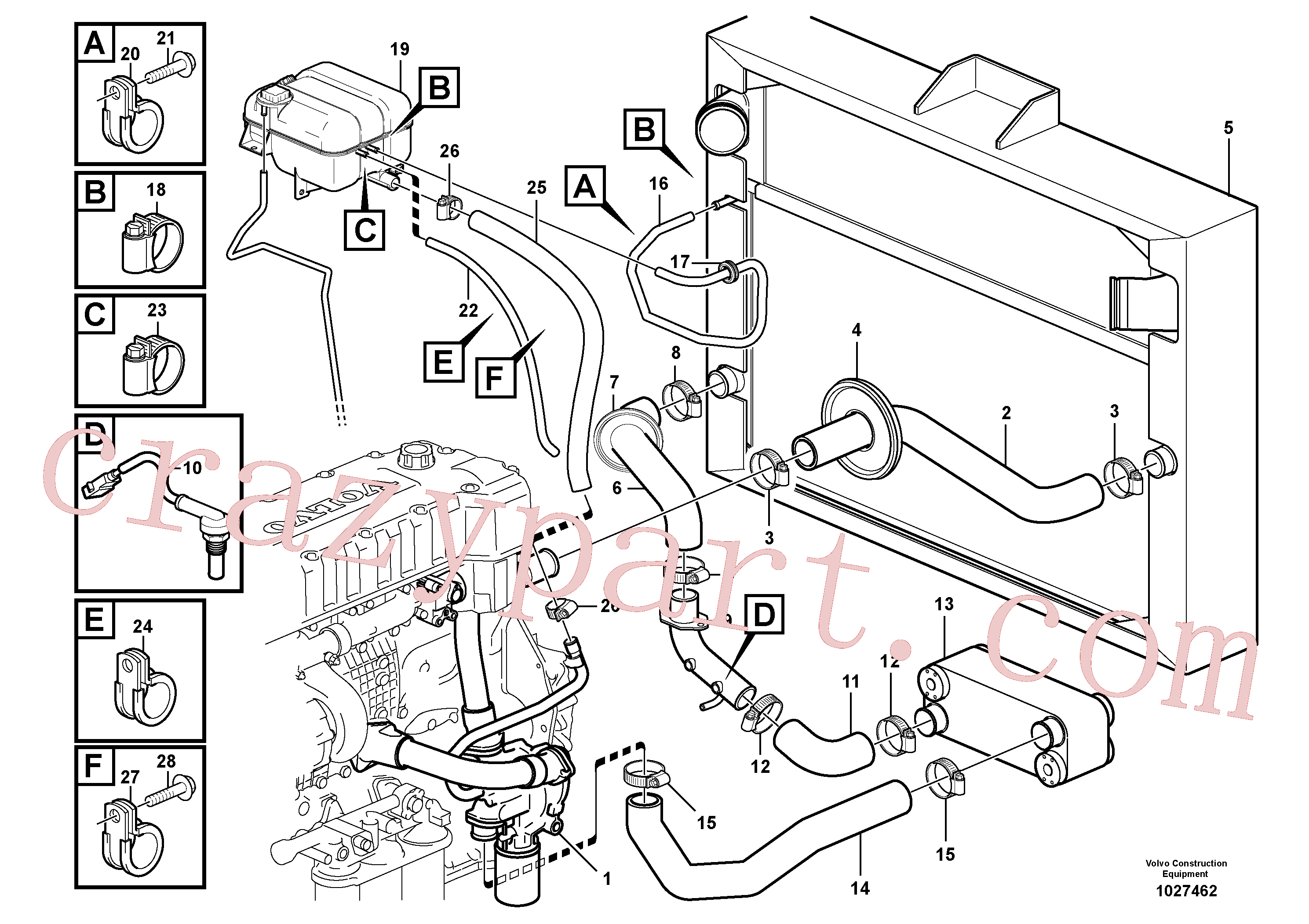 VOE943480 for Volvo Cooling system(1027462 assembly)