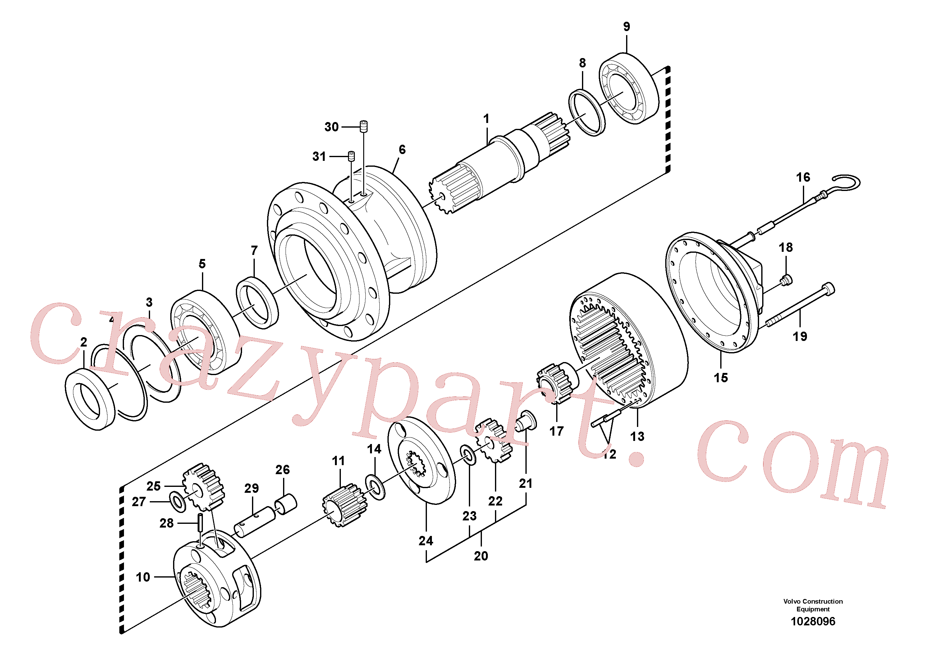 SA8230-22790 for Volvo Swing gearbox(1028096 assembly)