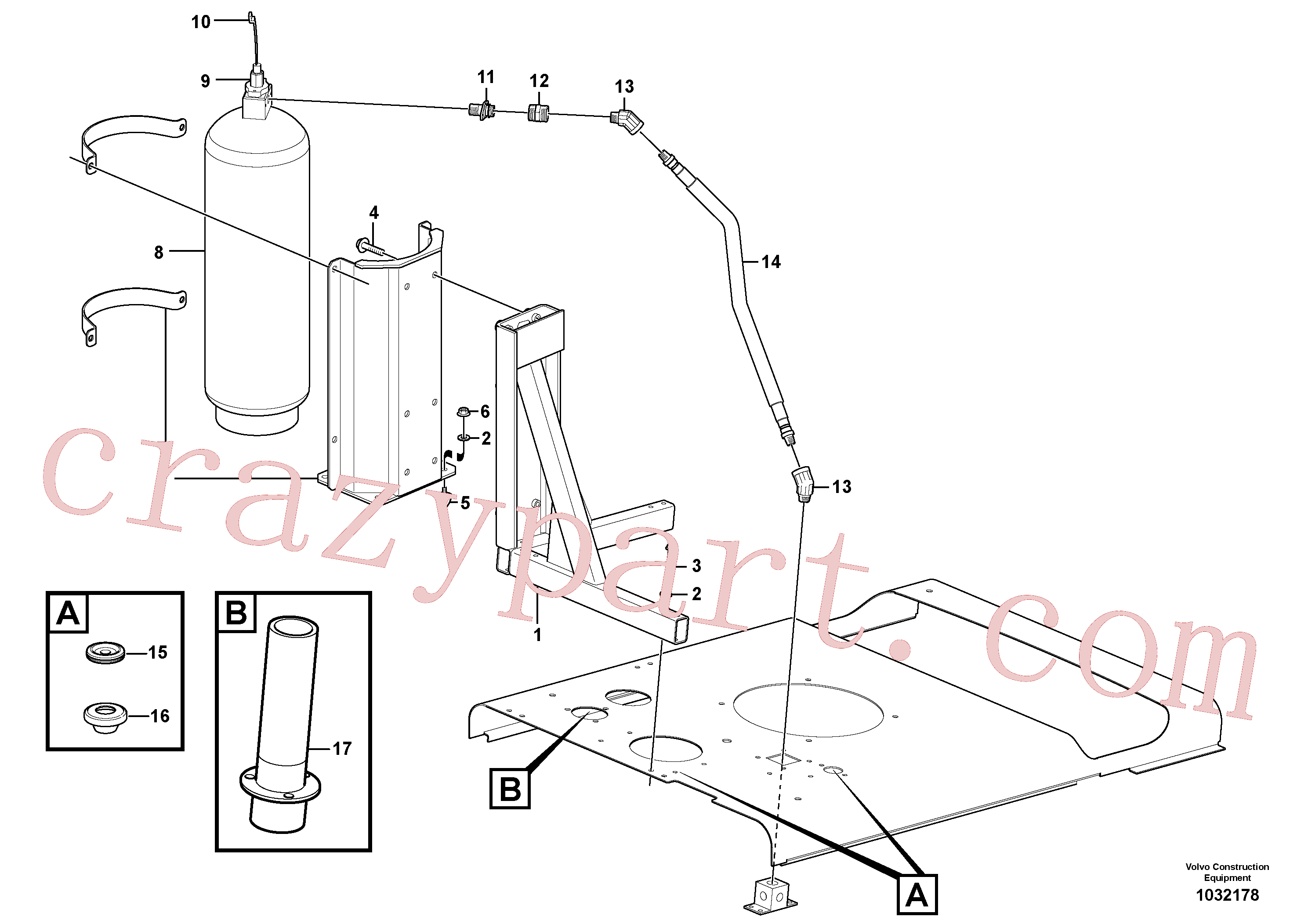 VOE11435346 Hose connection for Volvo Excavator spare