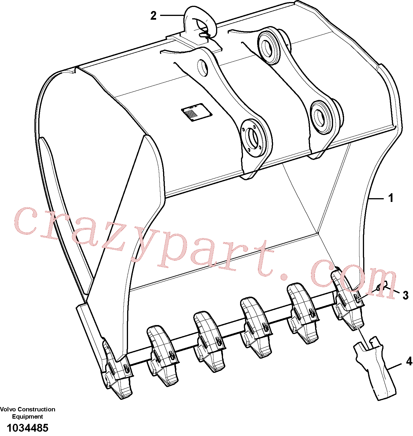 SA1171-89620 for Volvo Bucket(1034485 assembly)