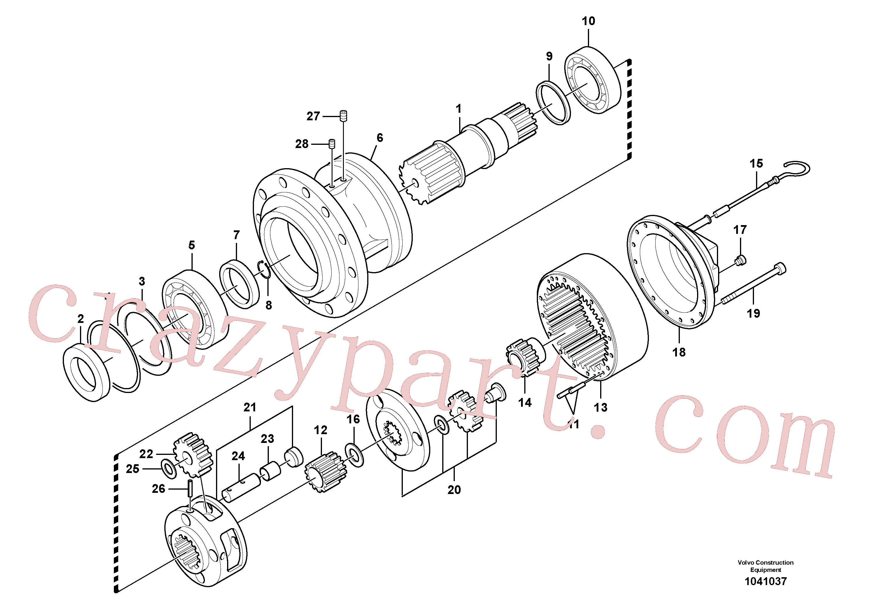 SA8230-22790 for Volvo Swing gearbox(1041037 assembly)