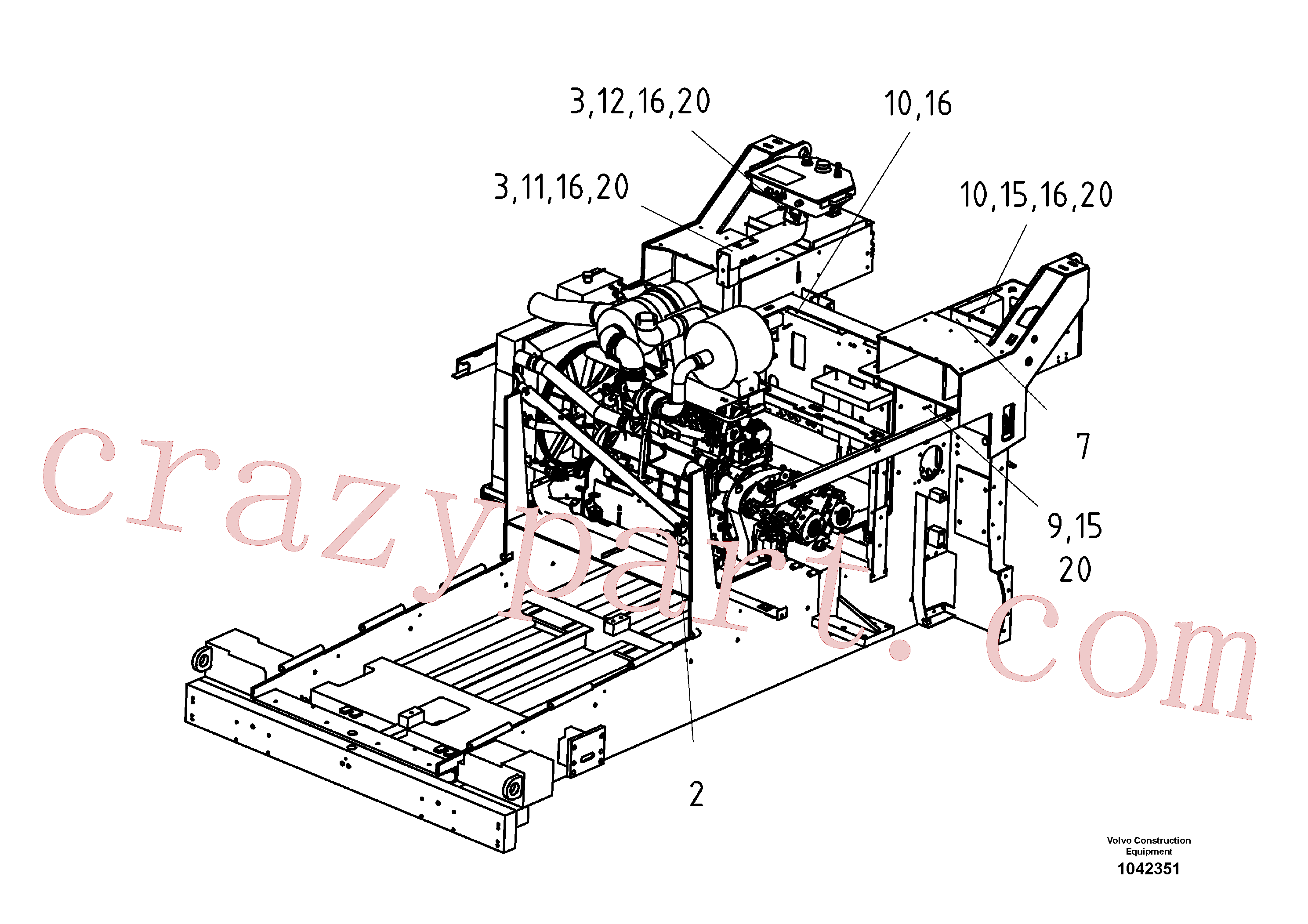 RM13943014 for Volvo Mounting Parts Electric(1042351 assembly)