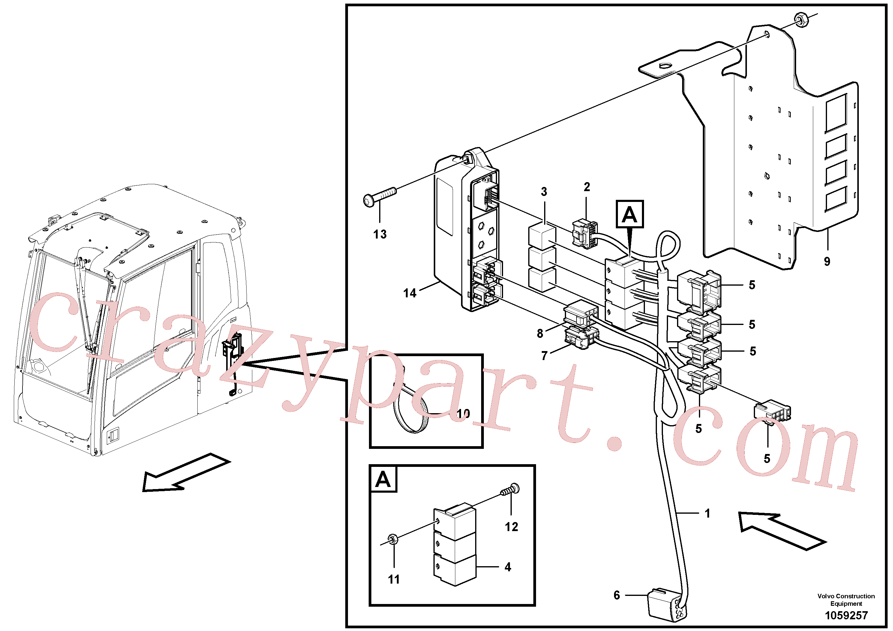 PJ4410007 for Volvo Cable harness, rototilt(1059257 assembly)