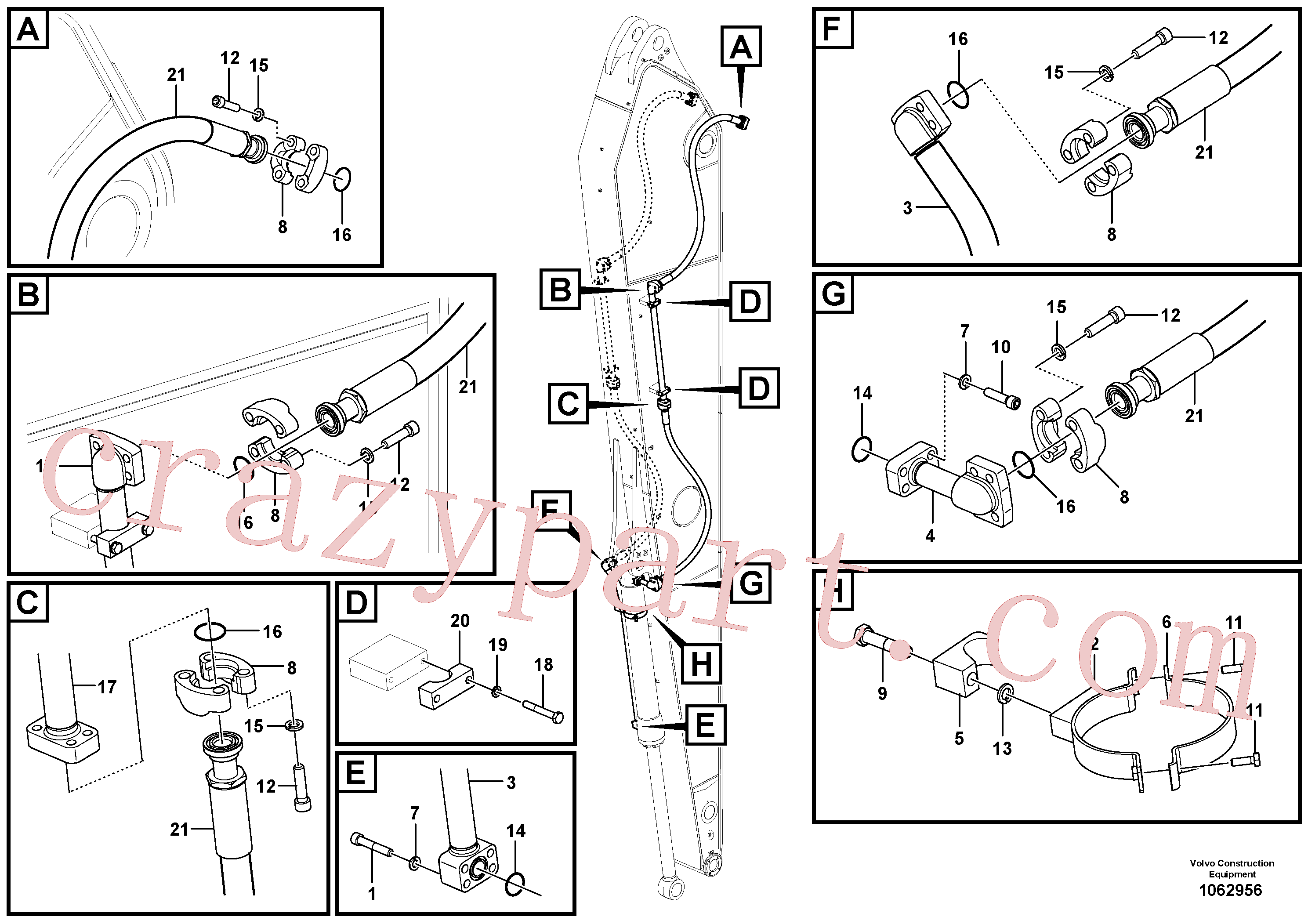 SA1074-07200 Pipe for Volvo Excavator spare