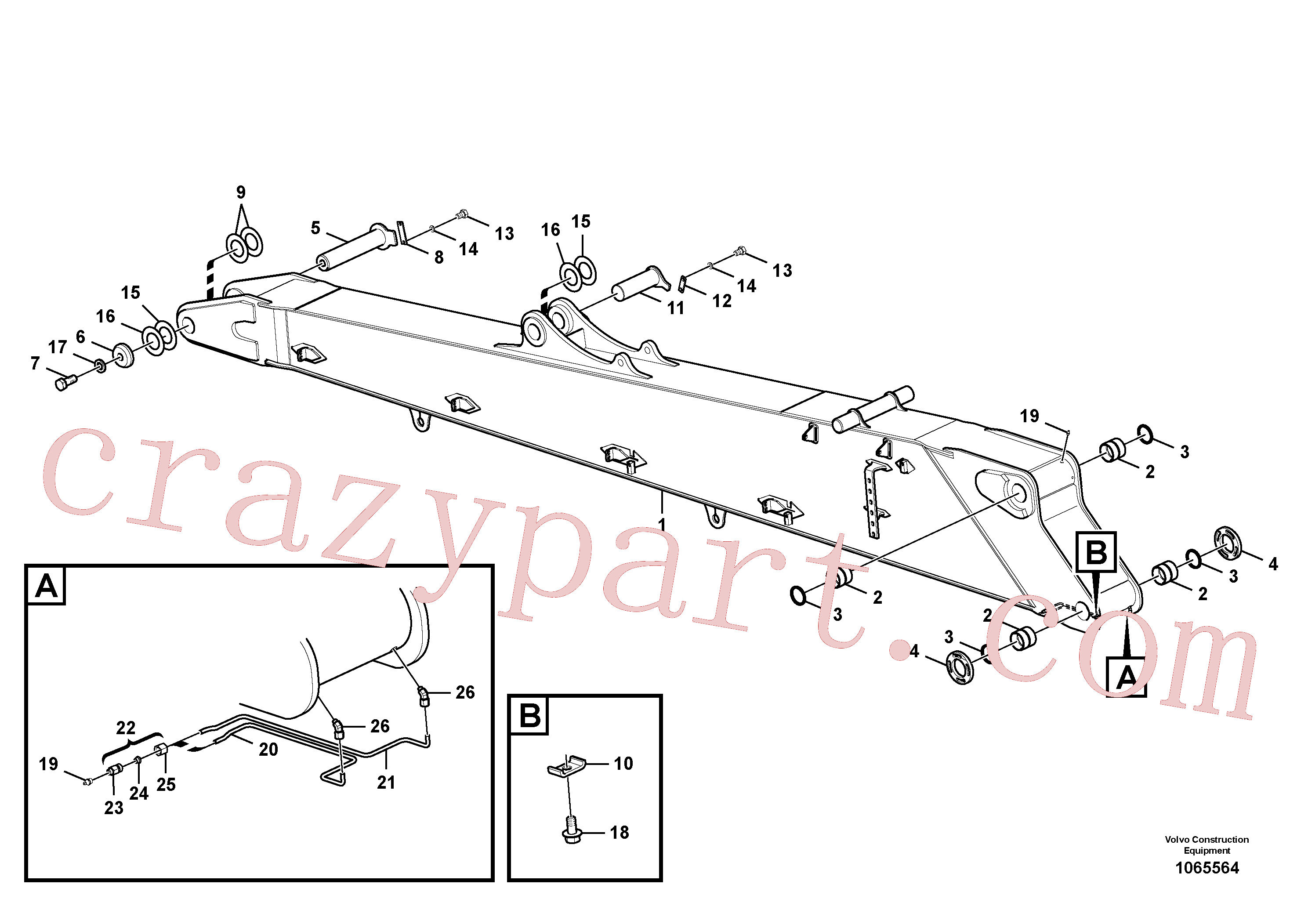 Wholesale VOE14358181 Pipe for Volvo Excavator