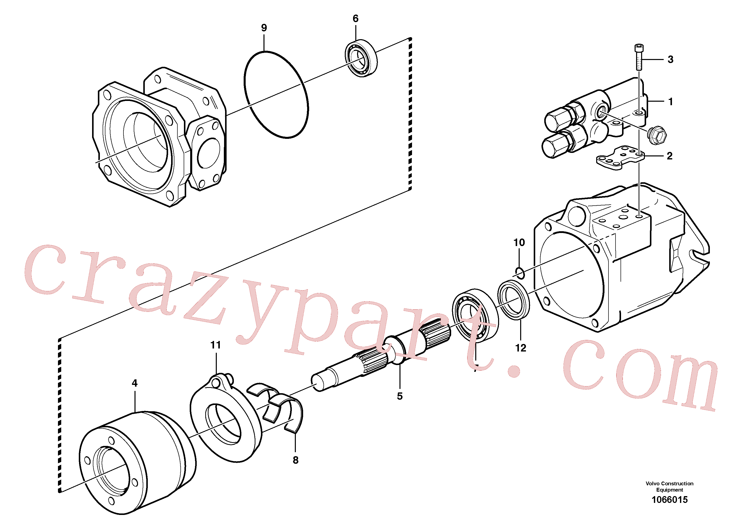 PJ7412842 for Volvo Hydraulic pump(1066015 assembly)