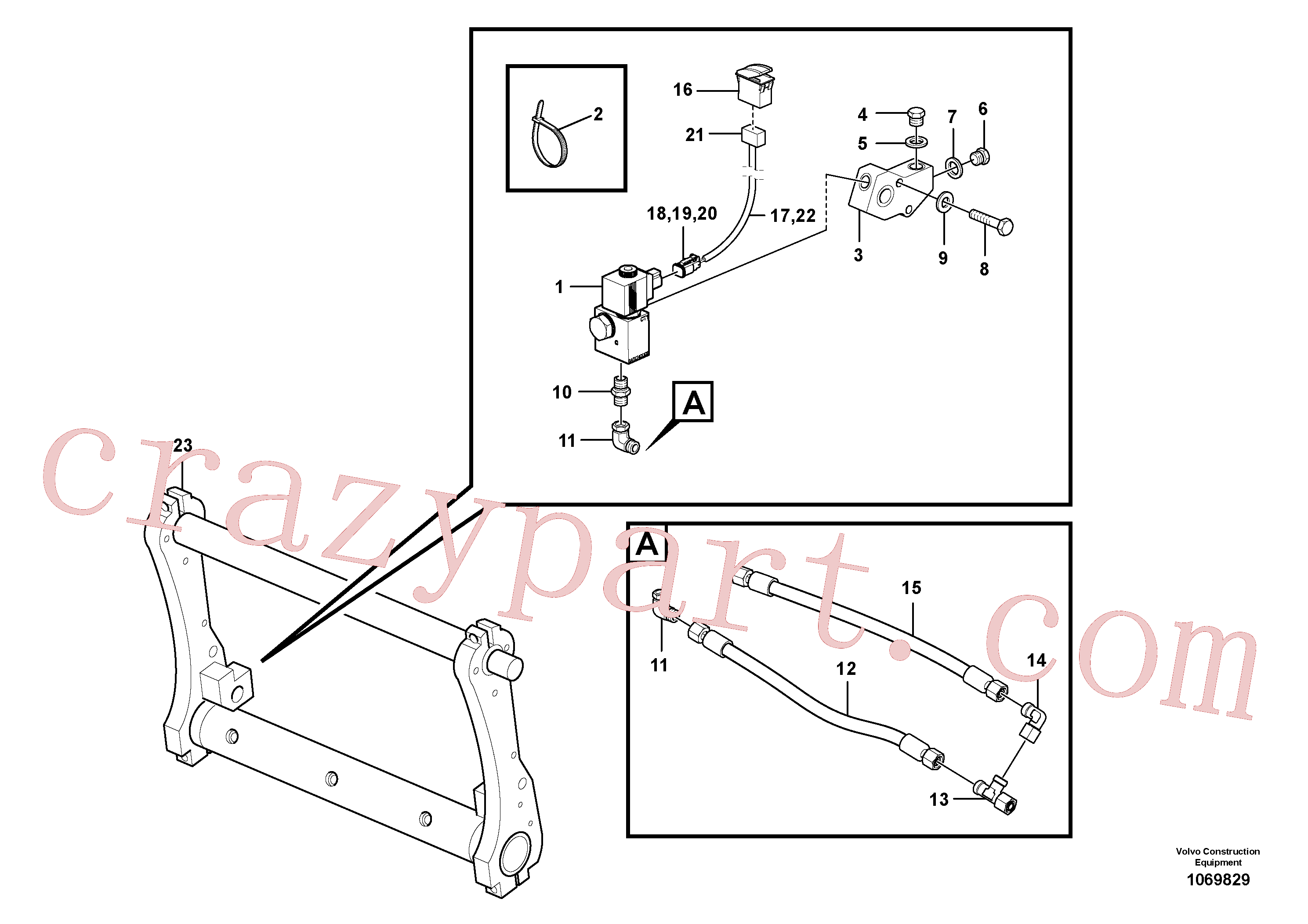 VOE11305512 for Volvo Locking device(1069829 assembly)