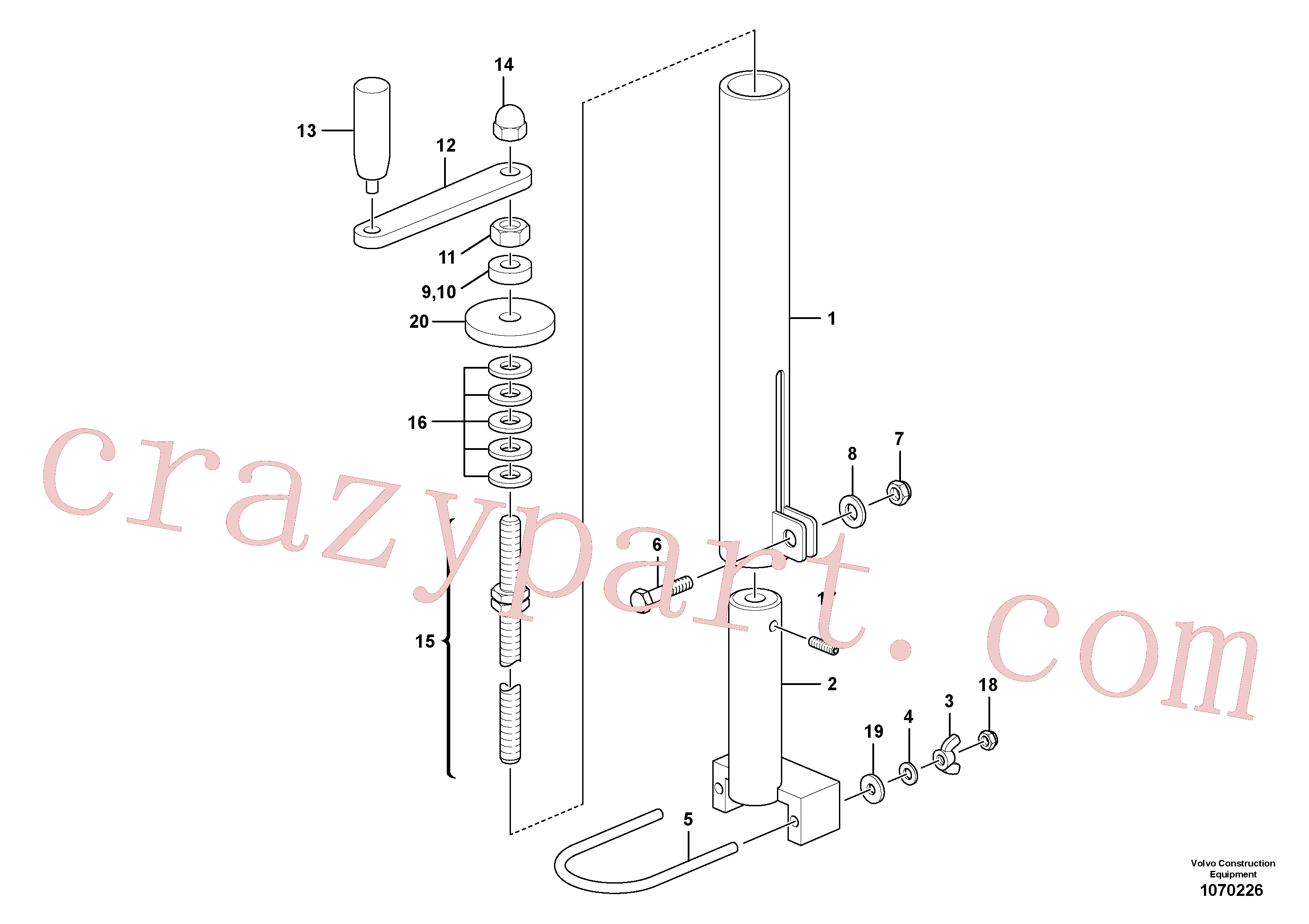 RM56291081 for Volvo Mechanical Control Assembly(1070226 assembly)