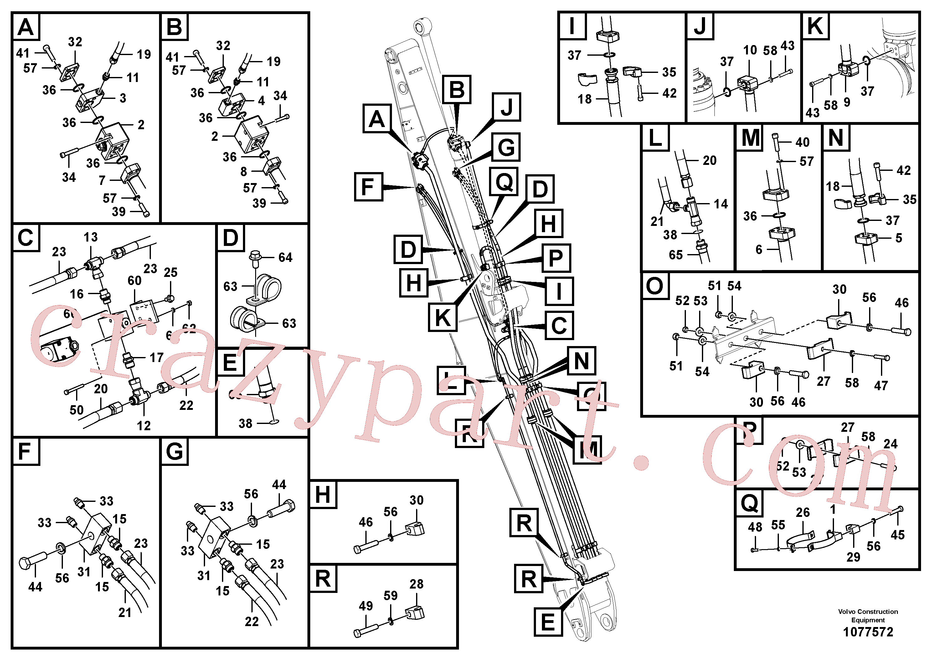 VOE14881212 for Volvo Working hydraulics, demolition arm(1077572 assembly)