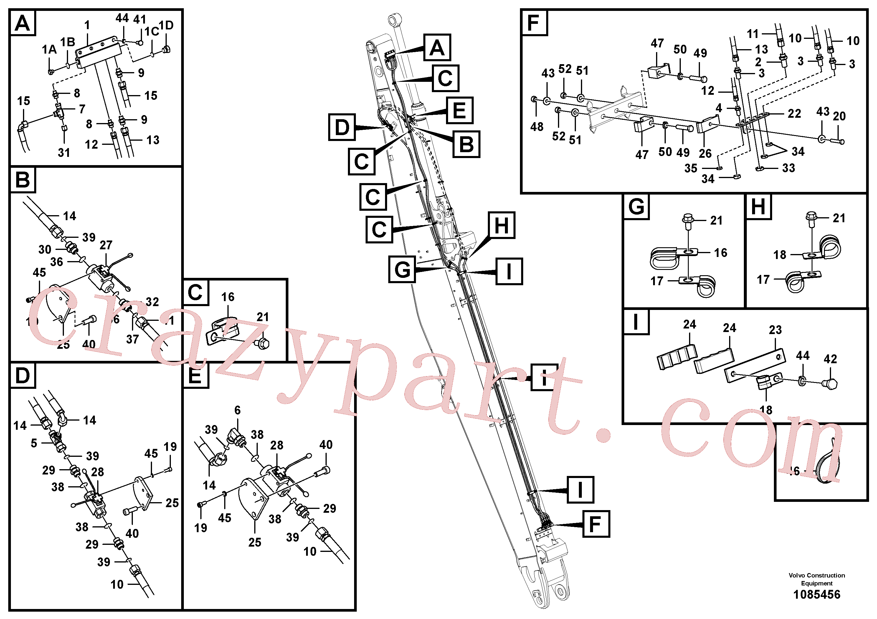 VOE14881212 for Volvo Working hydraulics, demolition arm(1085456 assembly)