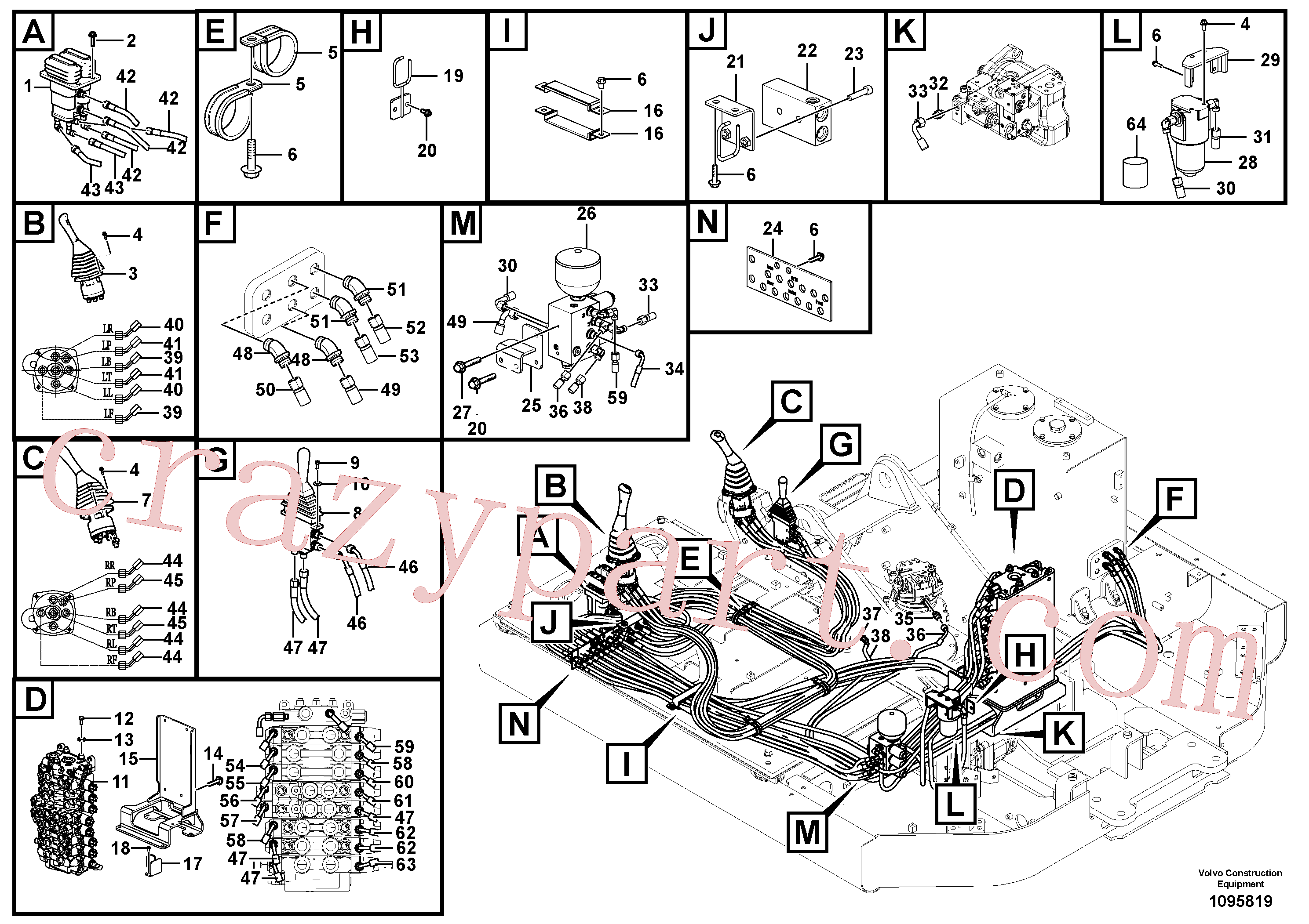 VOE14734941 for Volvo Servo system, remote control valve(1095819 assembly)