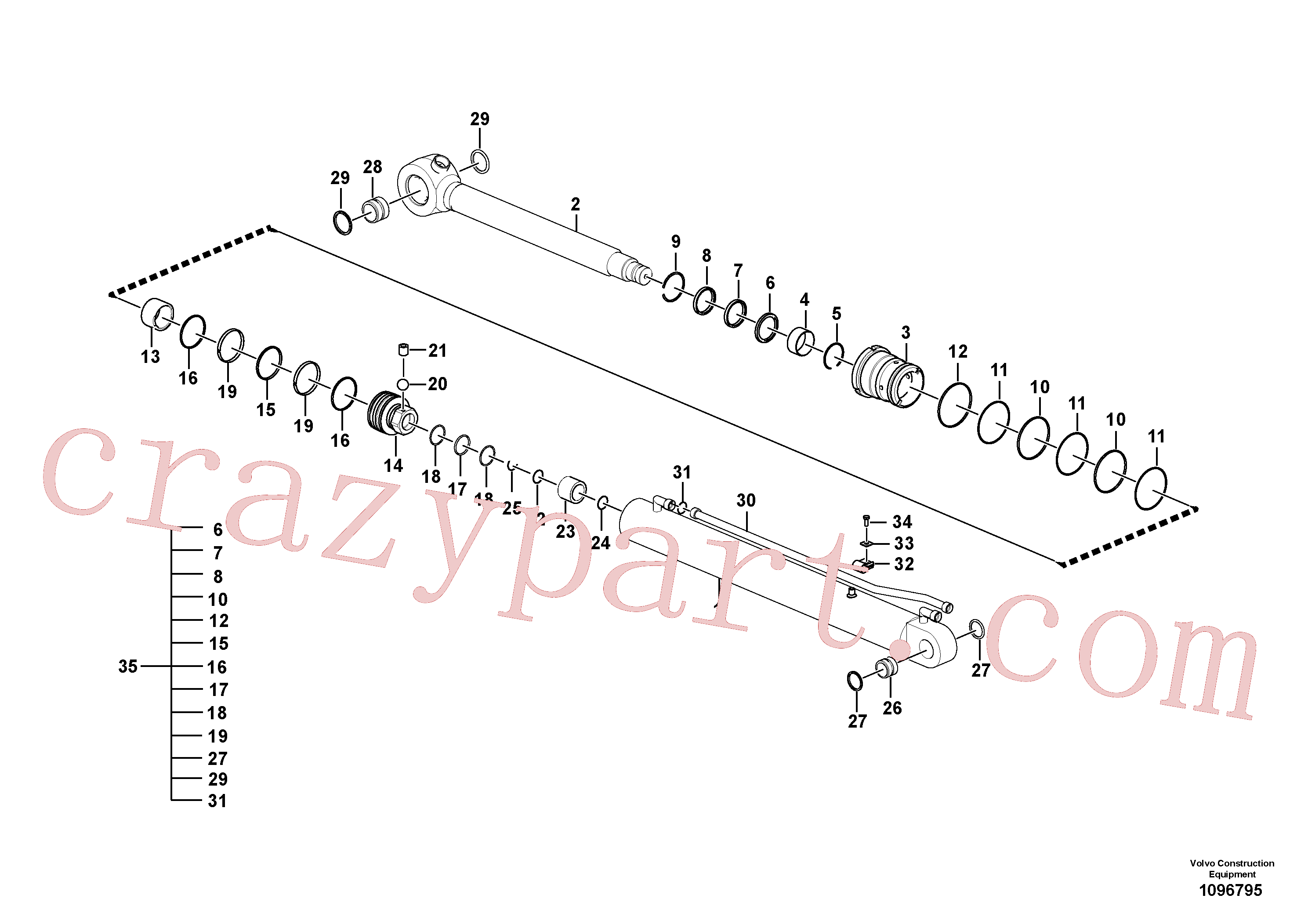 VOE14739563 Sealing ring for Volvo Excavator spare