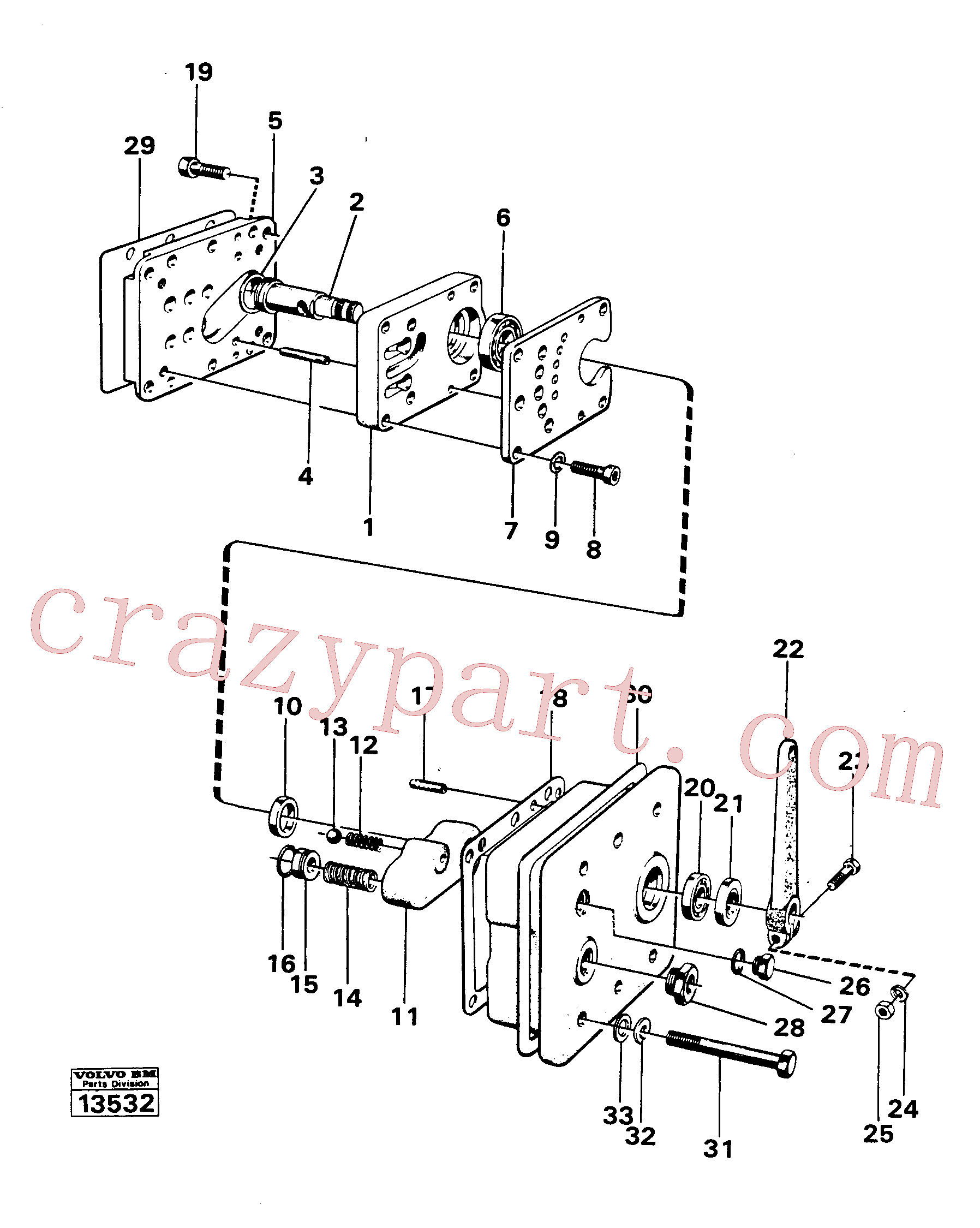 VOE958225 for Volvo Gear selector valve(13532 assembly)