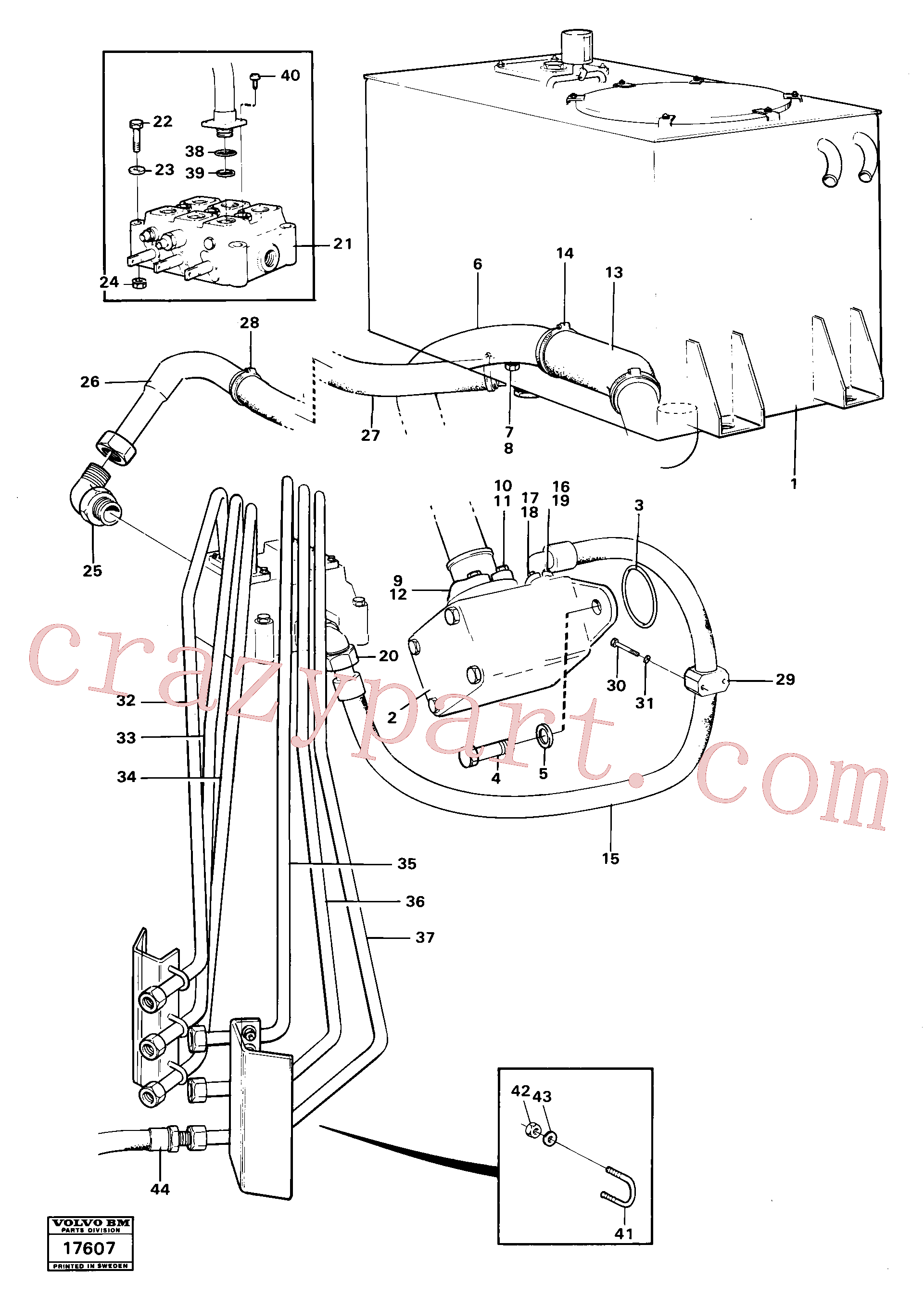 VOE927470 for Volvo Hydraulic system, rear.(17607 assembly)