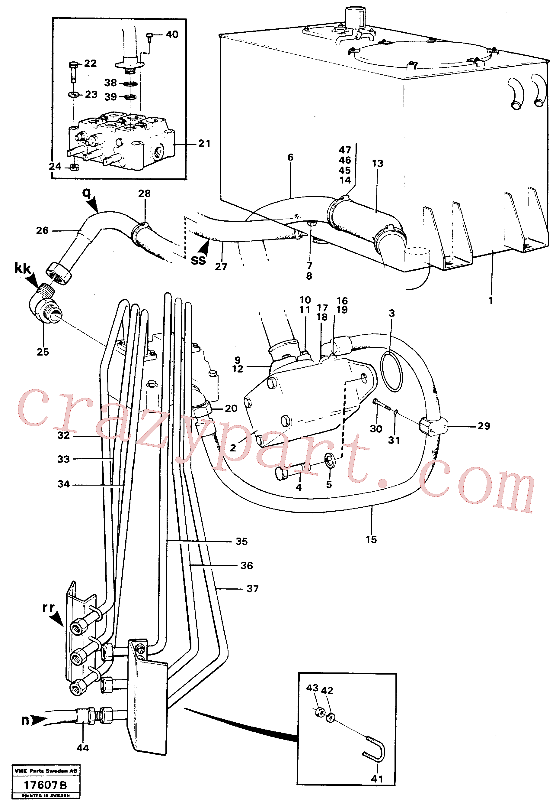 VOE927470 for Volvo Hydraulic system, rear(17607B assembly)