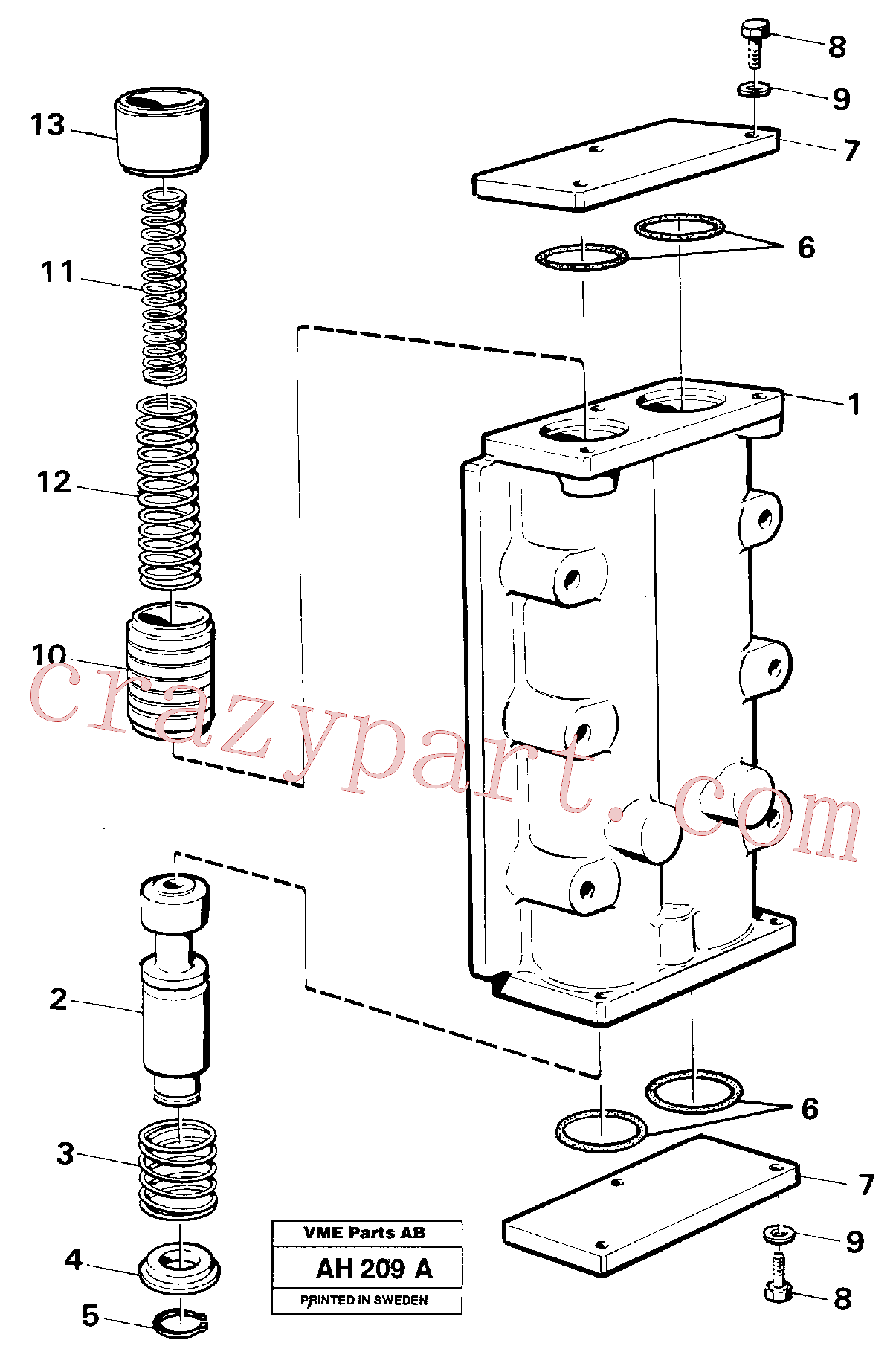 VOE914448 for Volvo Valve,(AH209A assembly)