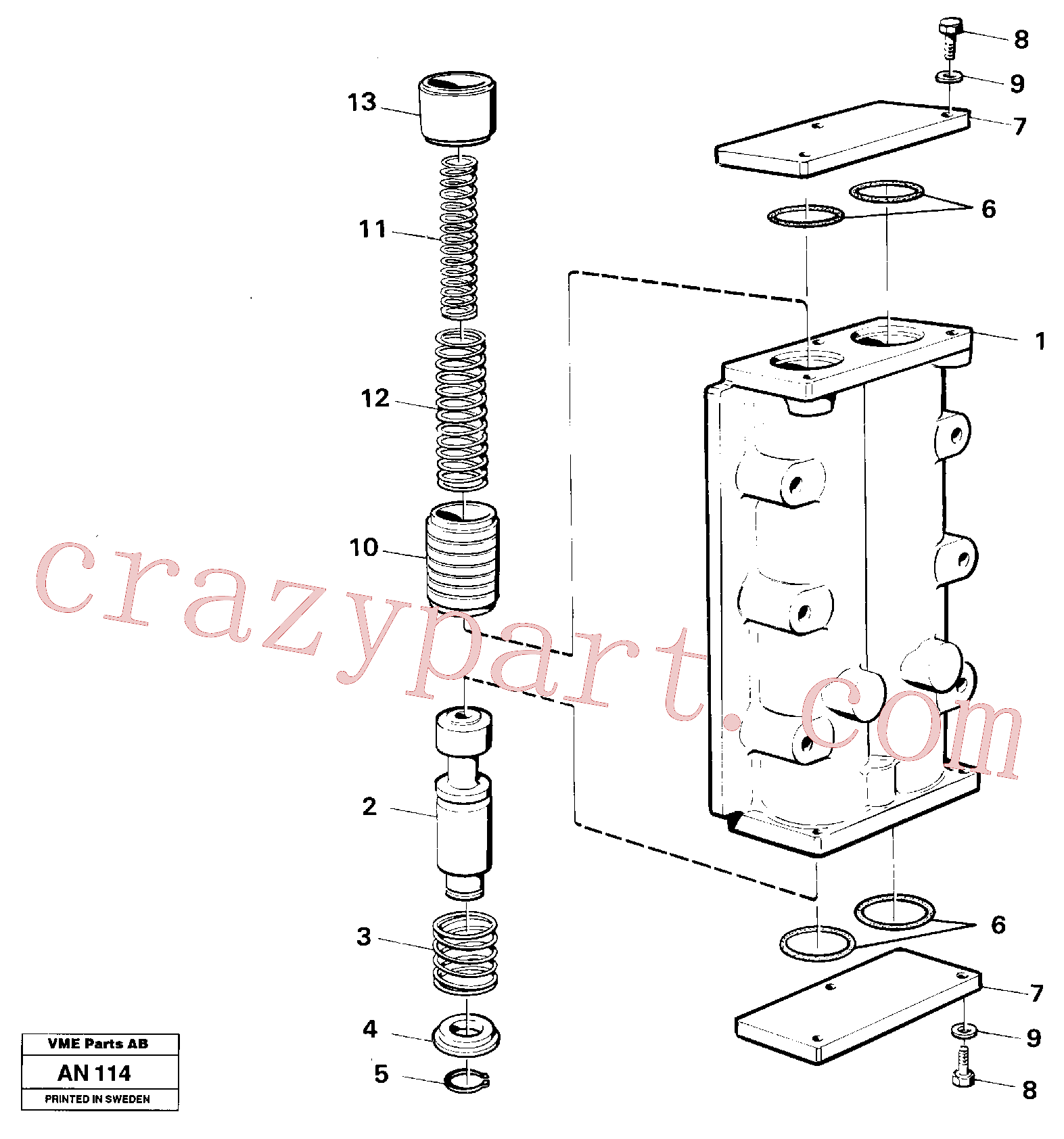VOE914448 for Volvo Valve, circuit body and return valve(AN114 assembly)