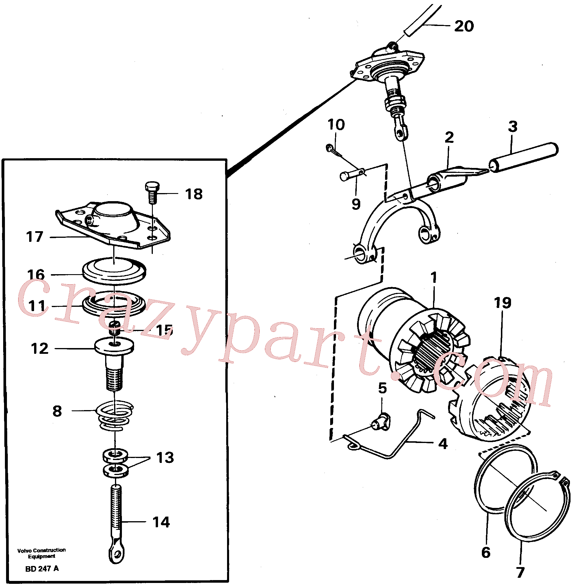 VOE7383971 for Volvo Differential lock(BD247A assembly)