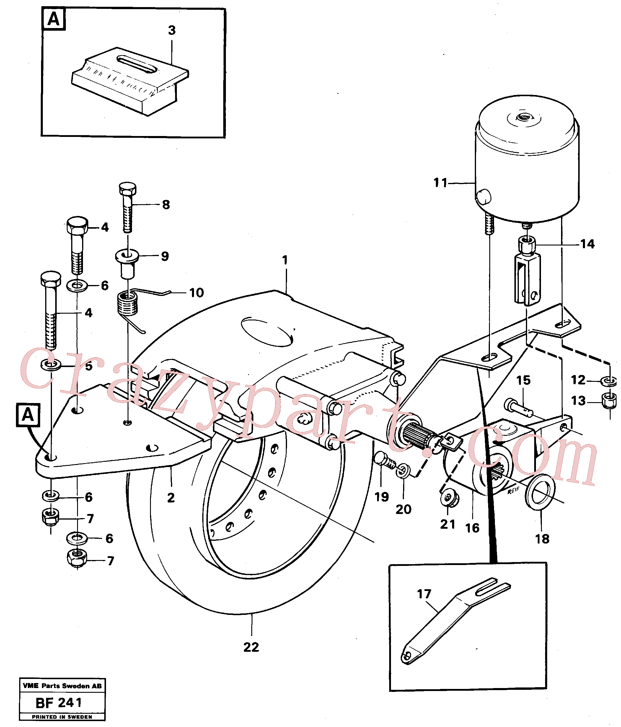 VOE955372 for Volvo Universaljoint brake(BF241 assembly)