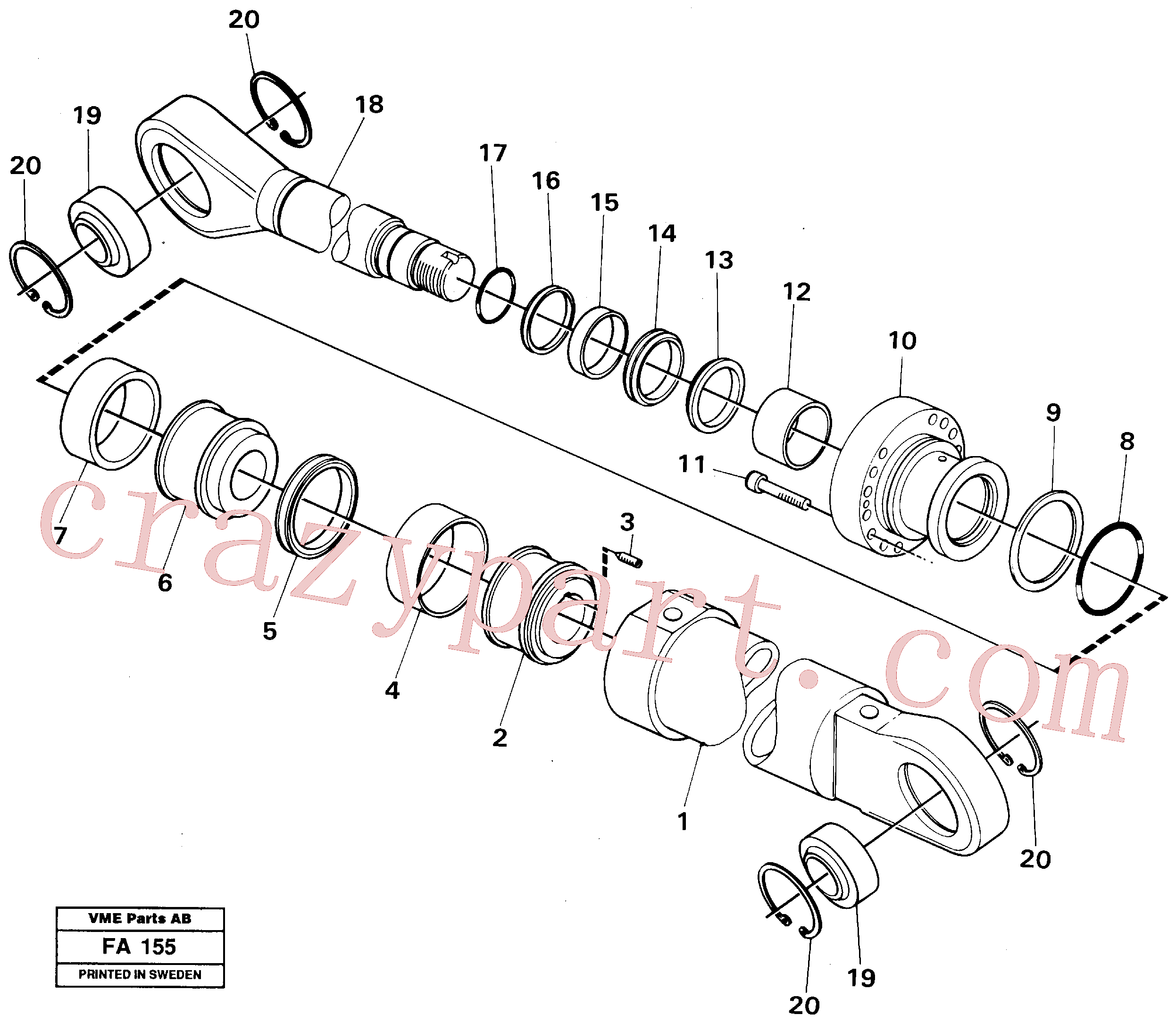VOE14247902 for Volvo Boom cylinder(FA155 assembly)