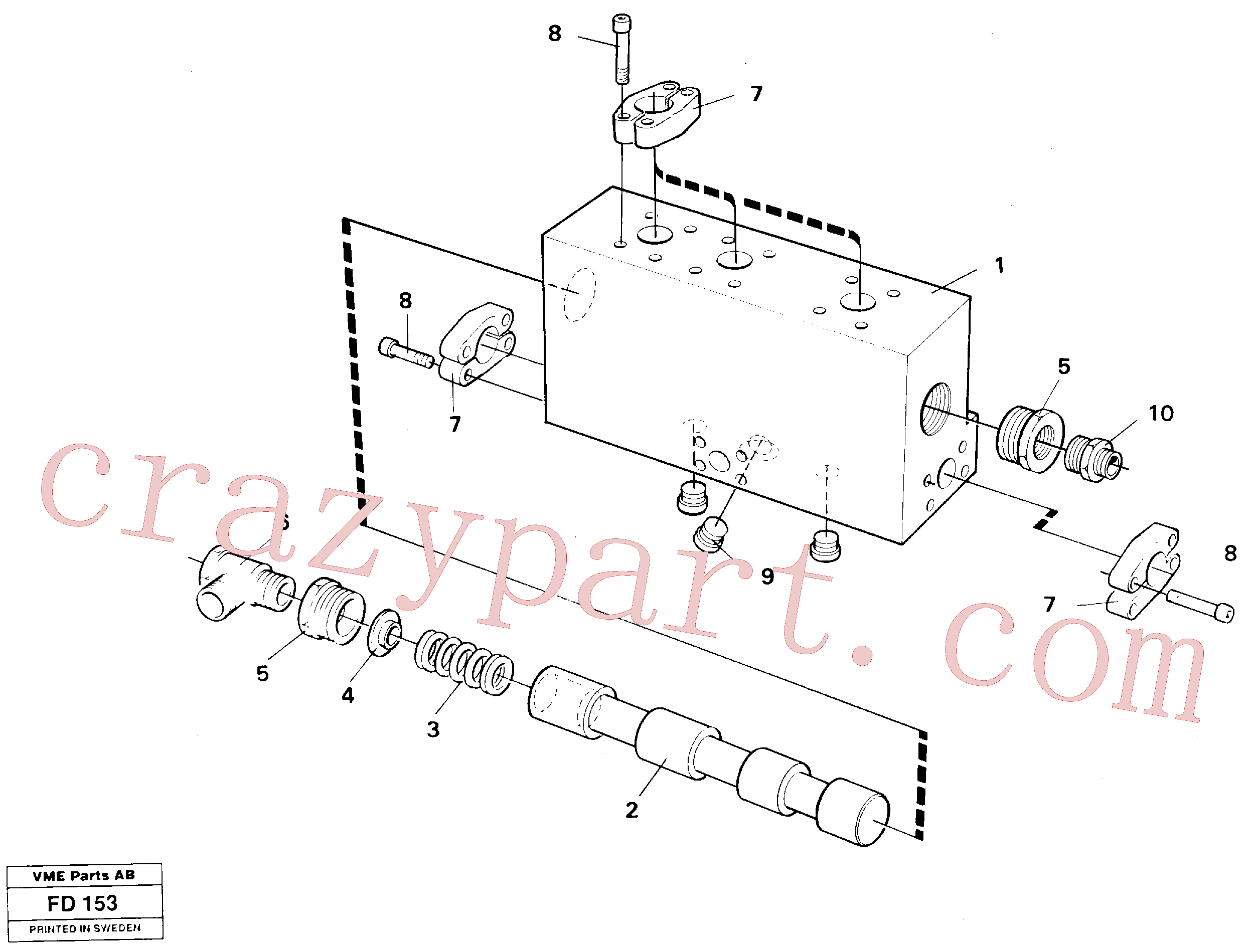 VOE14254547 for Volvo Operating valve, grab bucket(FD153 assembly)