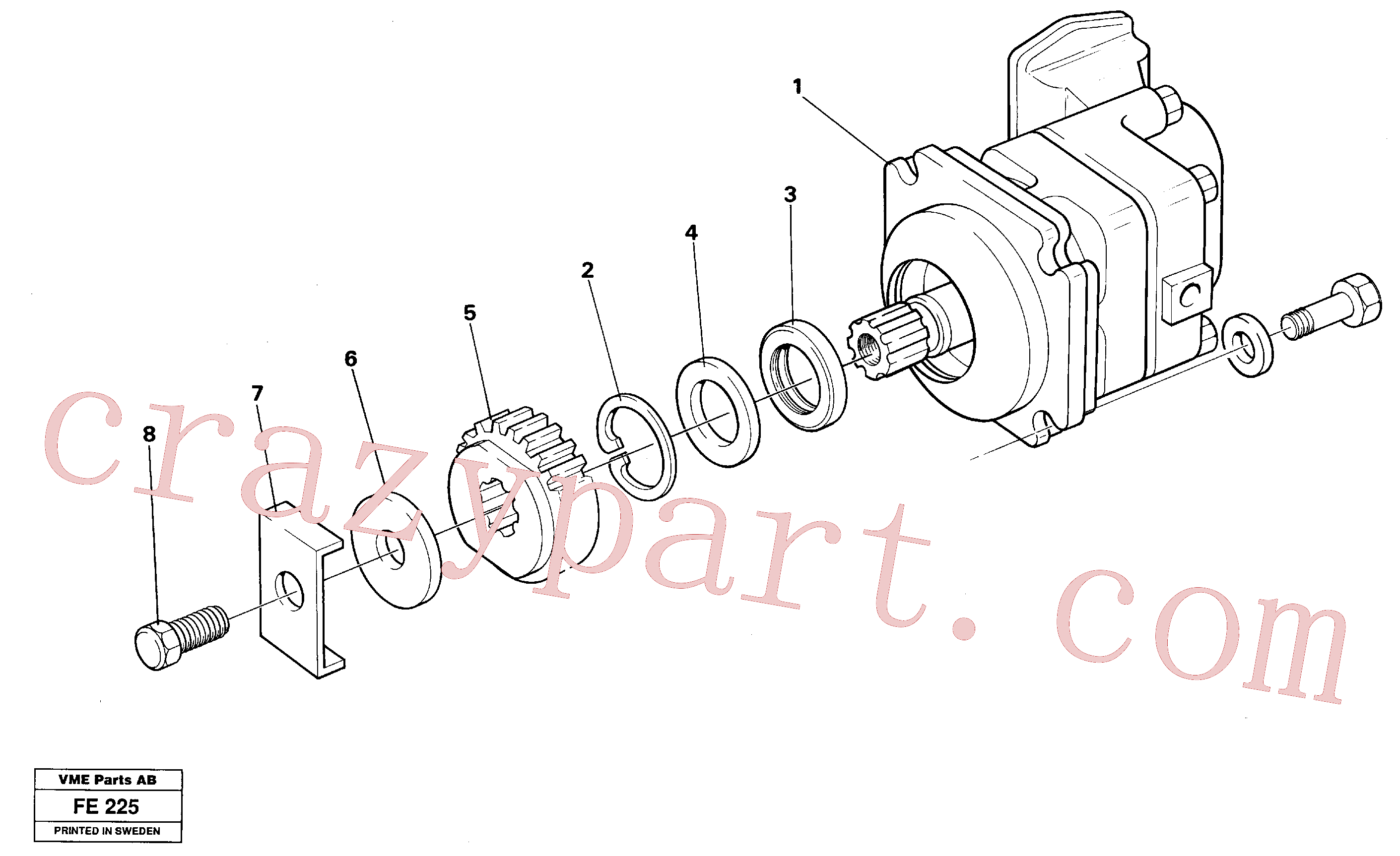VOE14054668 for Volvo Hydraulic motor(FE225 assembly)