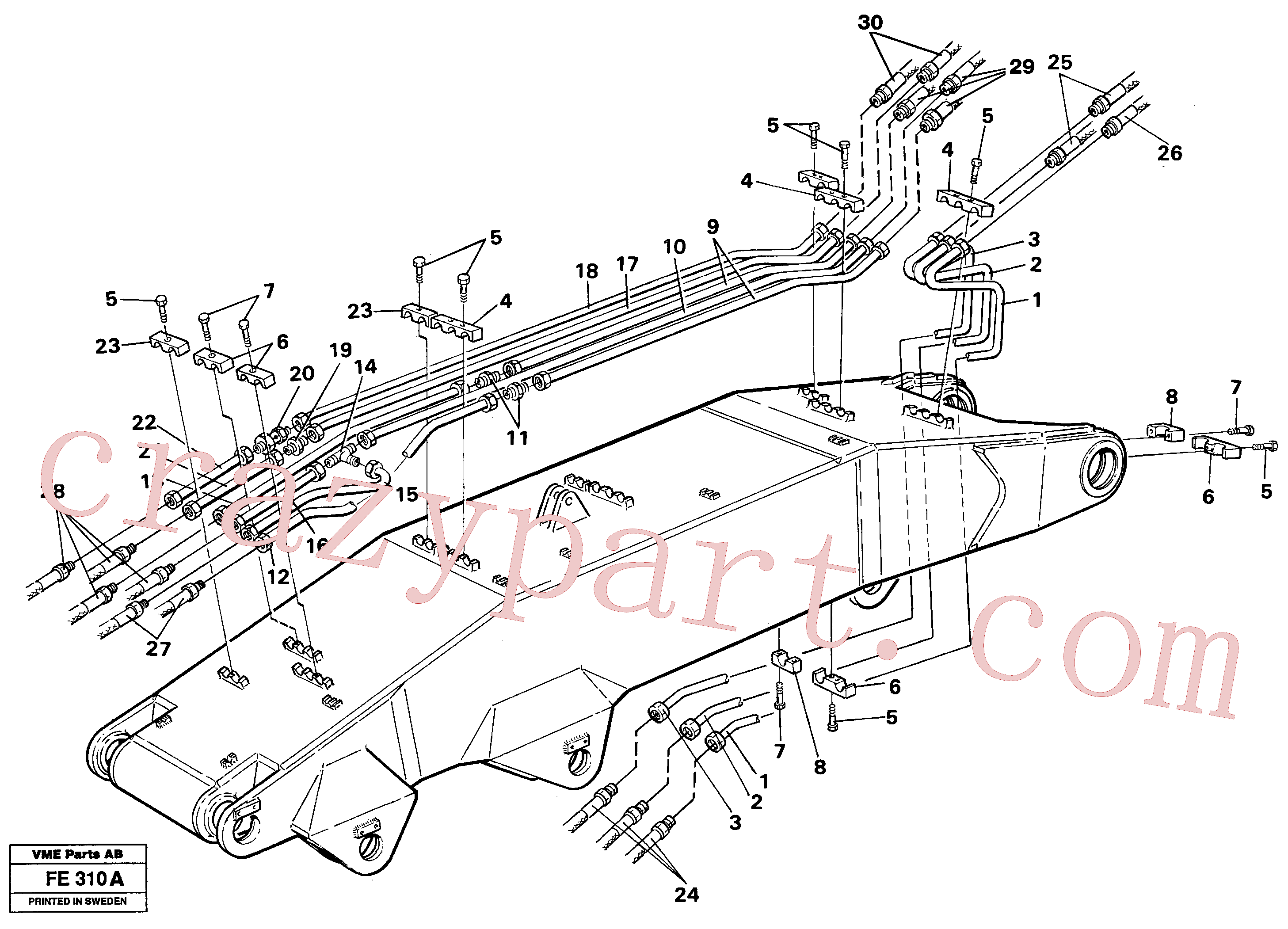 VOE14055747 Tube Assembly for Volvo Excavator Parts