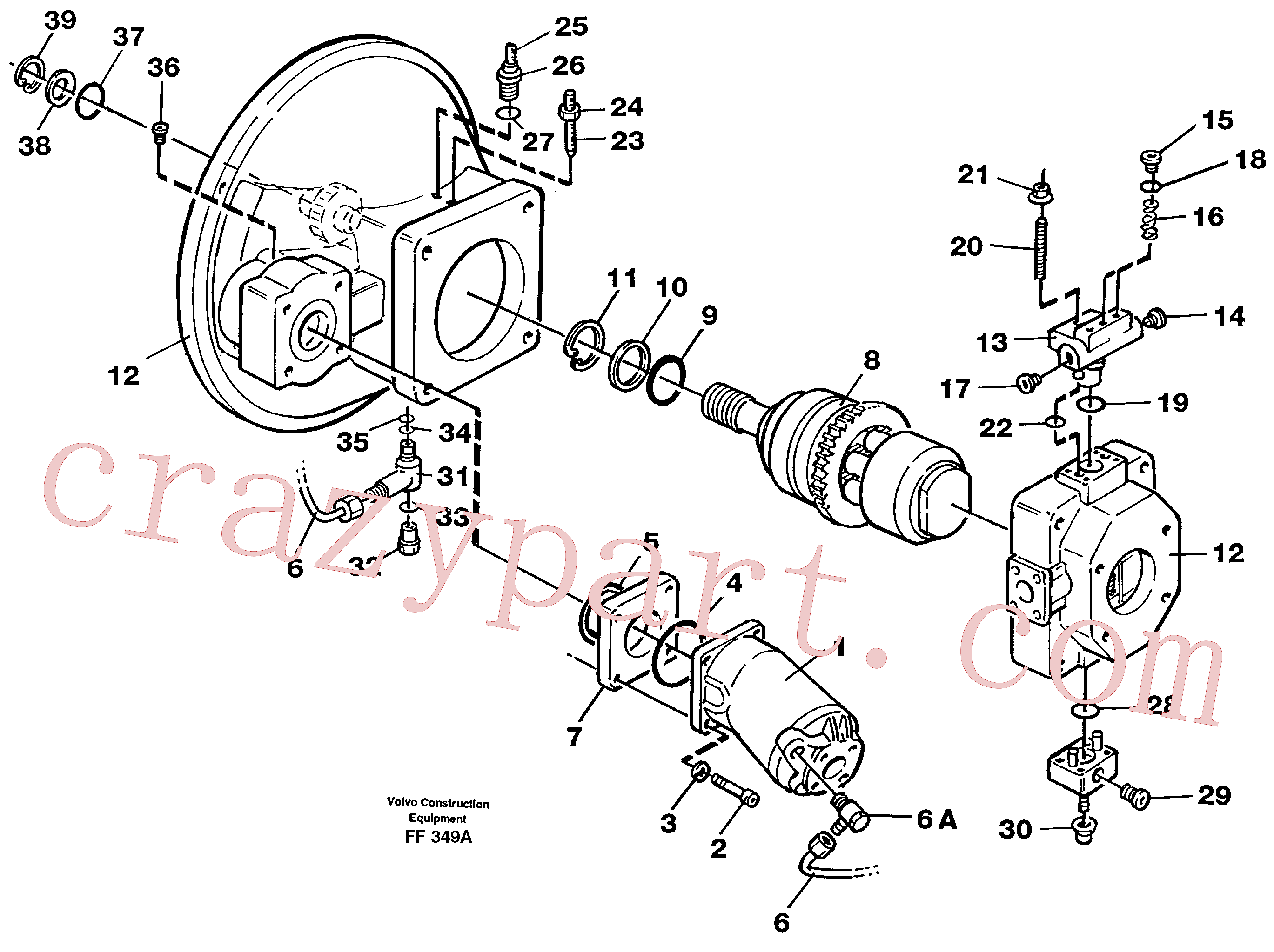 VOE11701785 for Volvo Pump gear box(FF349A assembly)
